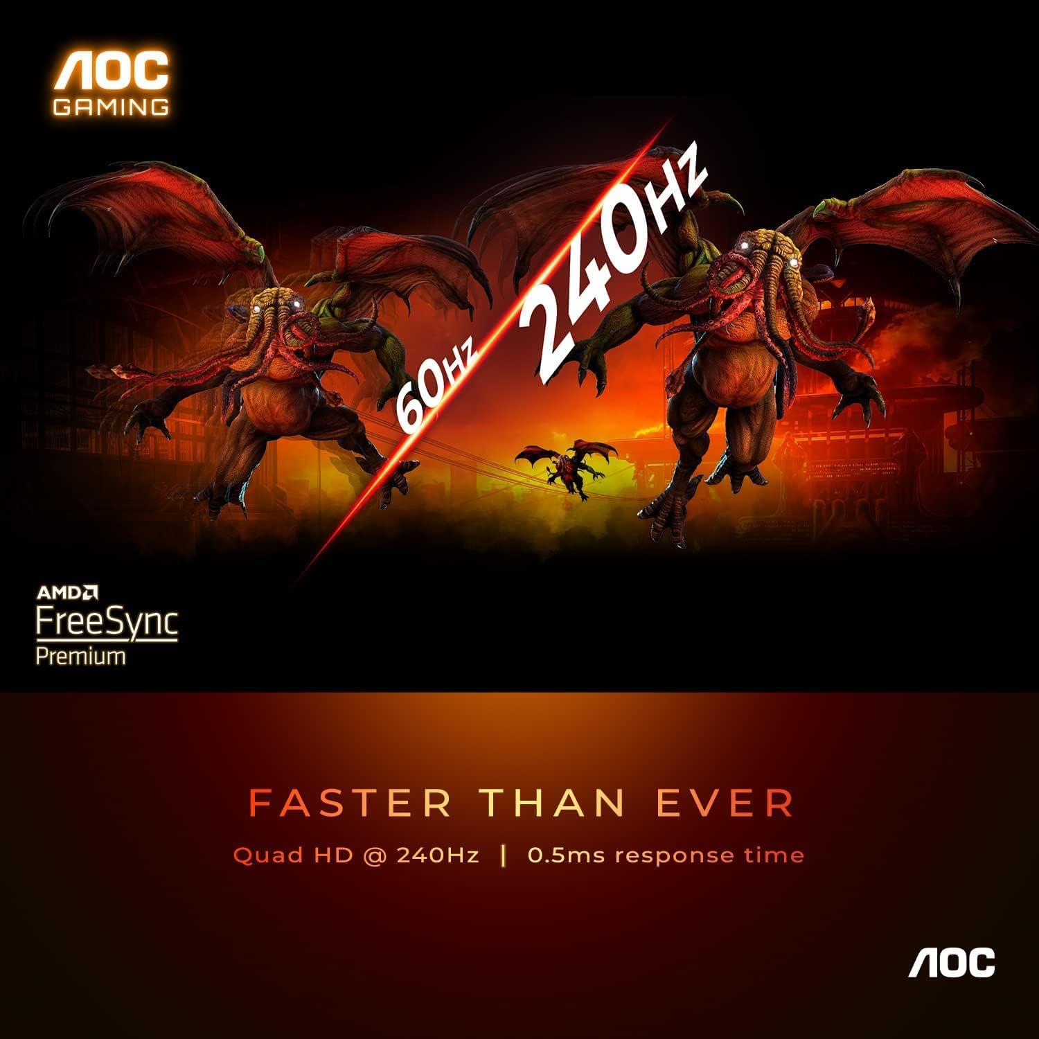 AOC 27 Inch CQ27G3Z QHD Curved Gaming Monitor, Black/Red image number 6