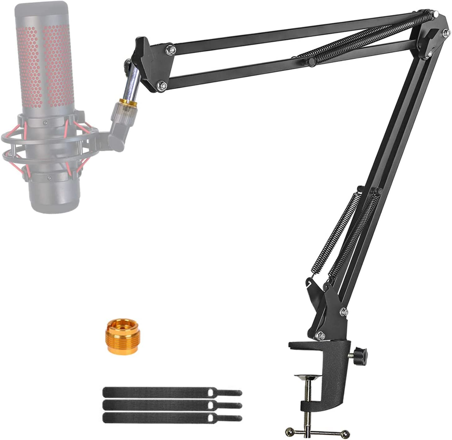 For Hyperx Quadcast S Mic Boom Arm, Quadcast Microphone Adjustable Stand Compatible with Hyperx Microphone