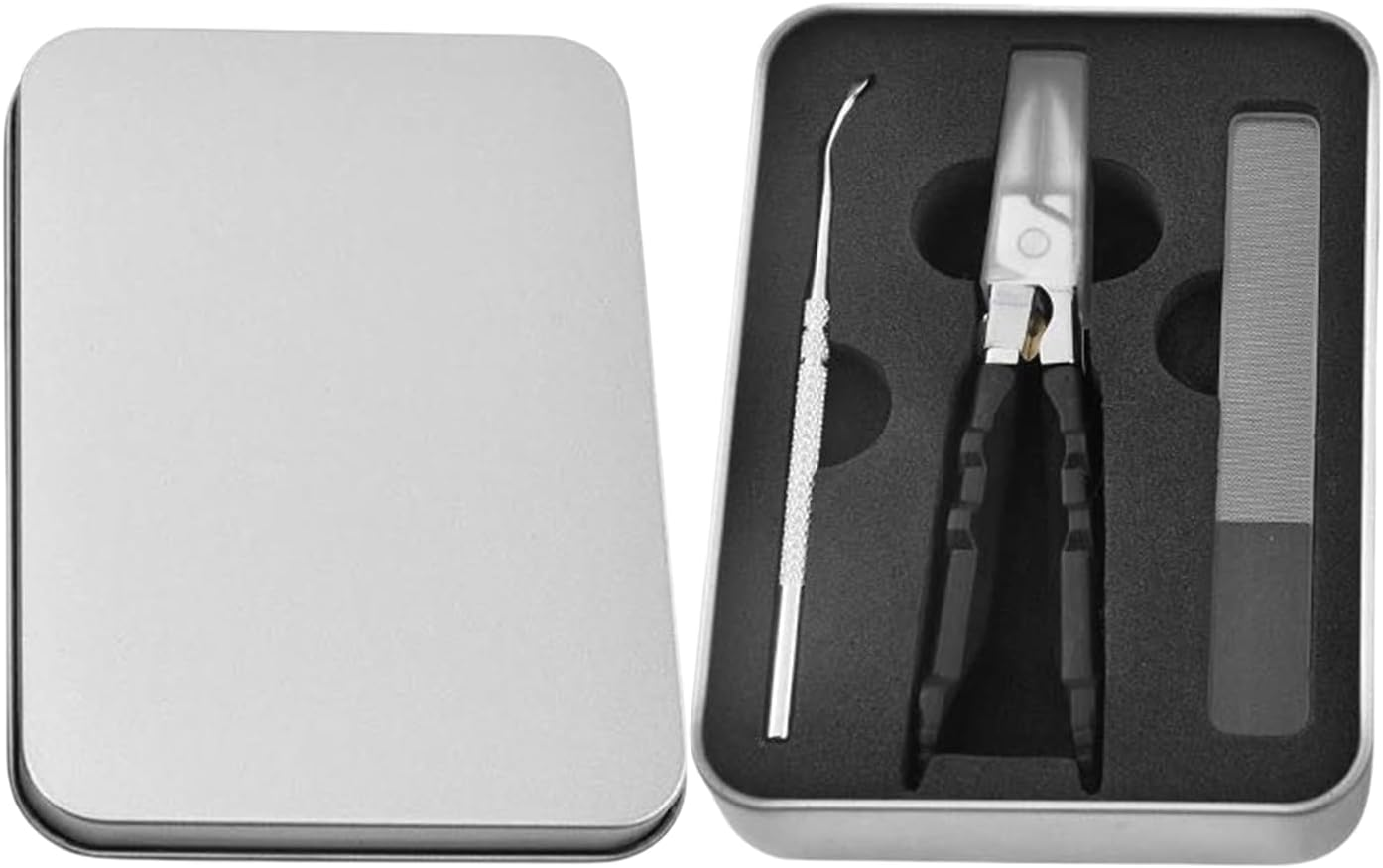 Oblique Nail Clippers - Slant Edge Nail Clippers - Stainless Steel Trimmers Wide Jaw Anti-Splash with File for Fingernail Feet Grooming Manicure Pedicure Seniors Men image number 5