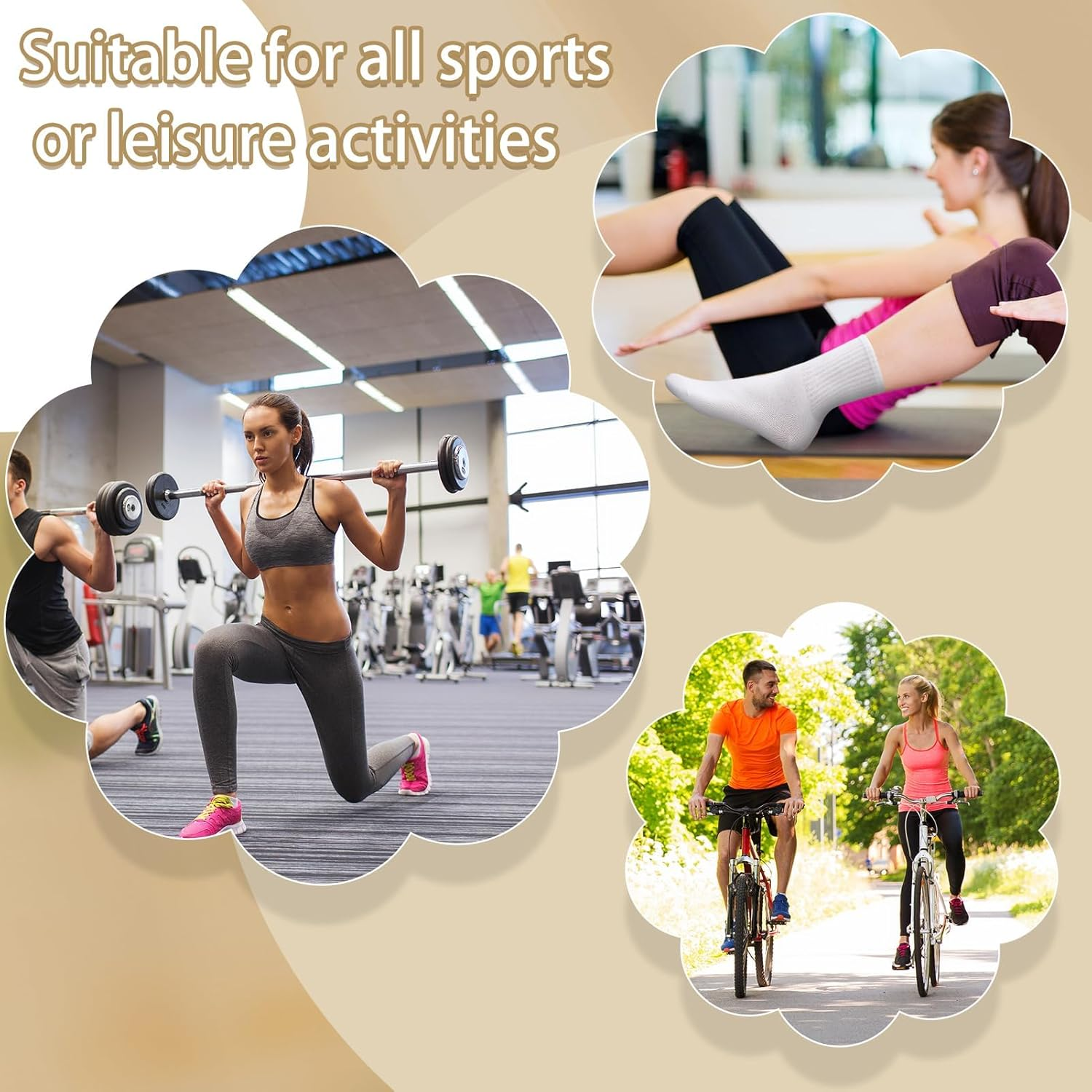 3-6 Pairs Crew Socks Women,Casual Athletic Aesthetic Socks Combed Cotton Socks for Women Granola Girls Clothes image number 2