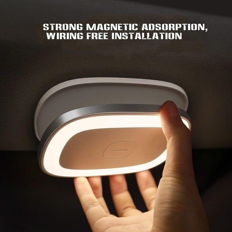 LED under Cabinet Light, Magnetic Mount Night Light Rechargeable Eye Protection LED Lights Dimmable Reading Light Portable Study Lamp for Car Interior/750 (Color : White)