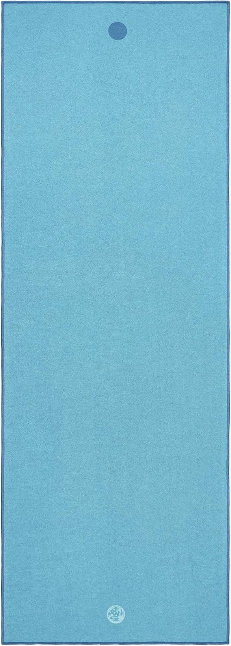 Yogitoes Manduka Yoga Towel for Mat Nonslip and Quick Dry for Hot Yoga with Rubber Bottom Grip Dots 72 Inch Long Onyx Thin and Lightweight (262023001) image number 2