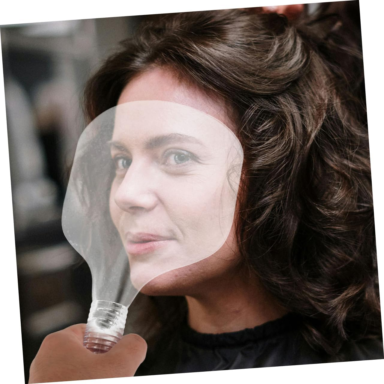 2Pcs Haircut Guard Hairdressing Facial Shield for Barbershop Cover for Hairspray Barber Supplies for Hairdressing and Makeup image number 1