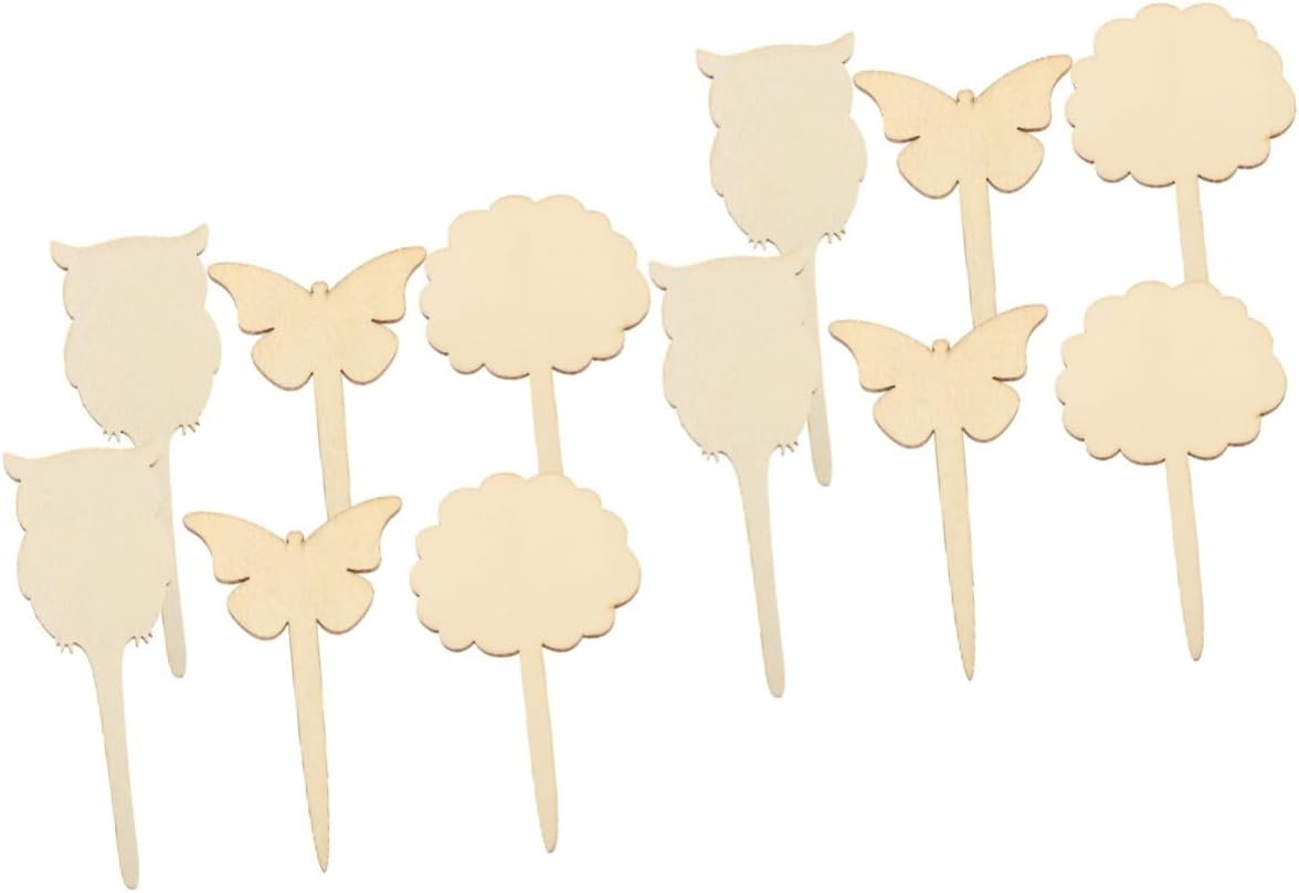 Kisangel 60Pcs Wooden Plant Labels for Flower Identification Reusable Gardening Markers for Potted Plants Garden Stake Tags for Planting image number 5