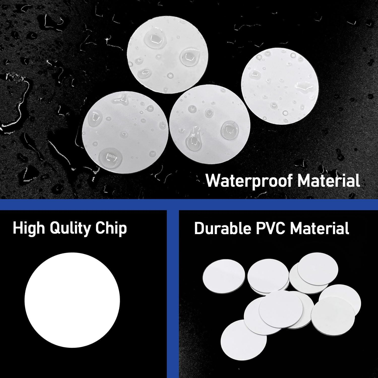 50 Pcs NFC Stickers Tags, NFC Cards with Adhesive Back, 25Mm round Rewritable NFC Cards, 504 Bytes Memory Compatible Tagmo NFC Enabled Mobile Phones image number 2