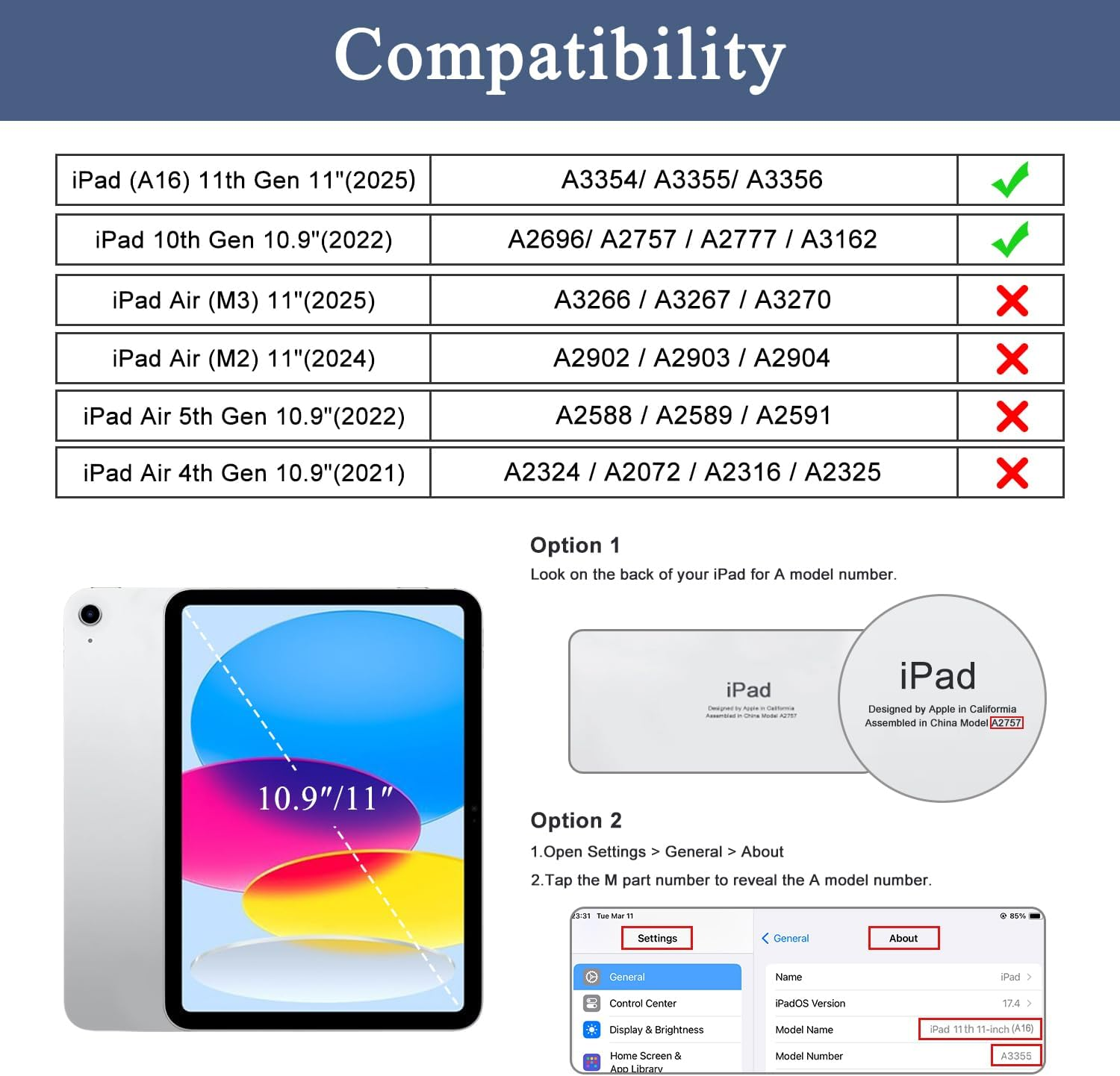 Soke Case for Ipad (A16) 11Th Generation 11-Inch 2025, Ipad 10Th Generation 10.9-Inch 2022, with Built-In Screen Protector and Kickstand, Rugged Full Body Protective Cover - Alpine Green - Hot Pink image number 4