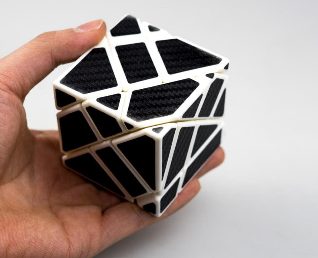 Cuberspeed Ghost 3X3 White with Black Sticker Magic Cube 3X3 Ghost White 3X3X3 Speed Cube Black Sticker image number 5