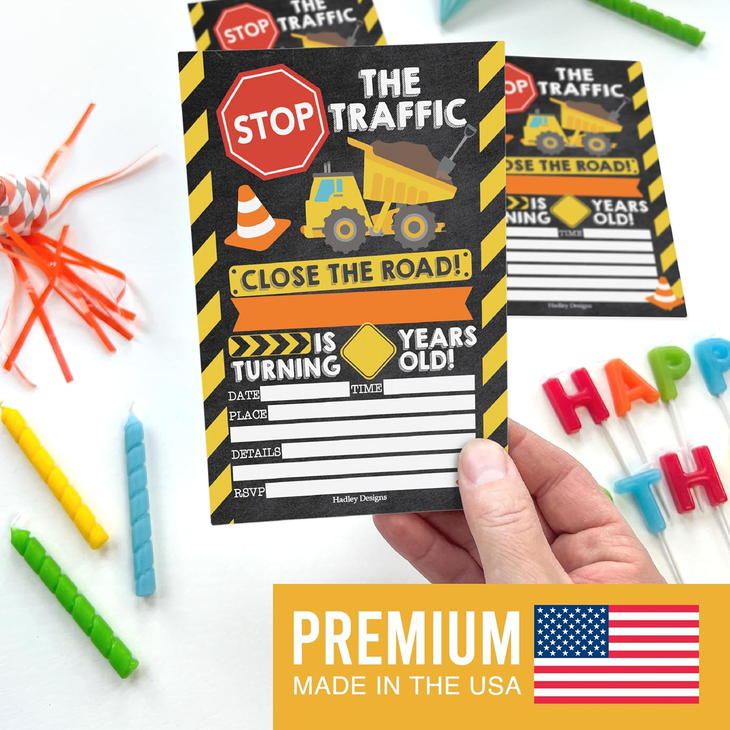 15 Construction Birthday Invitations for Boys - Construction Birthday Invites for Boy, Construction Site Birthday Party Invitations for Boys, Boy Birthday Invitations, Invitations for Birthday Party image number 4