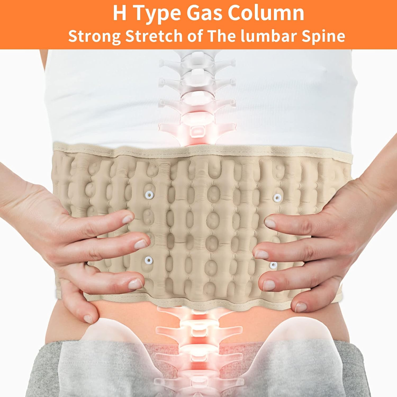 Decompression Back Belt Waist Brace Spinal for Lower Back Pain Relief - Lumbar Air Traction Device for Adult, Lumbar Decompression Belt One Size Fits 29-49 Waist