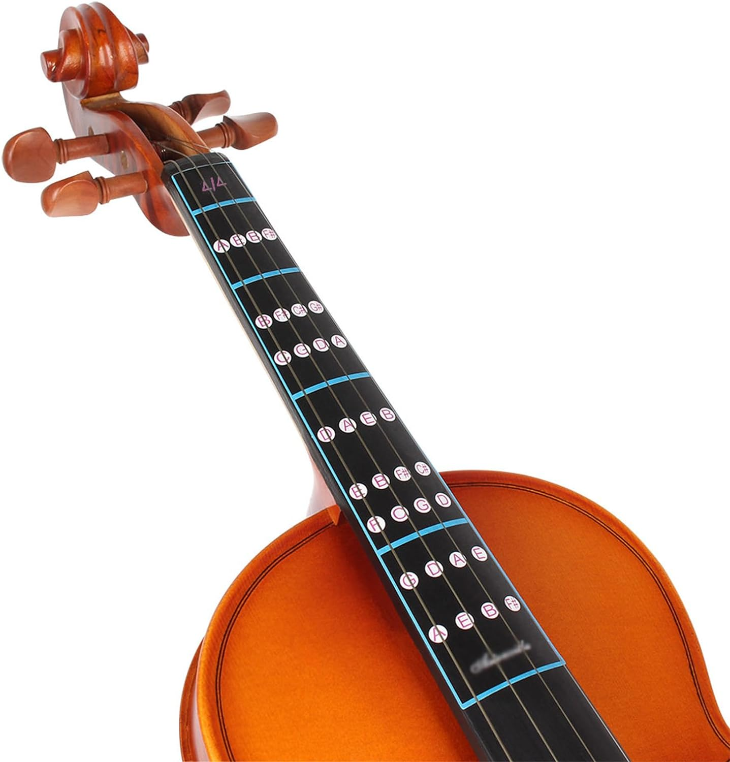 TRADERPLUS Violin Note and Finger Guide Fingerboard Sticker - Removable Position Marker for Beginners Practice (4/4) image number 3