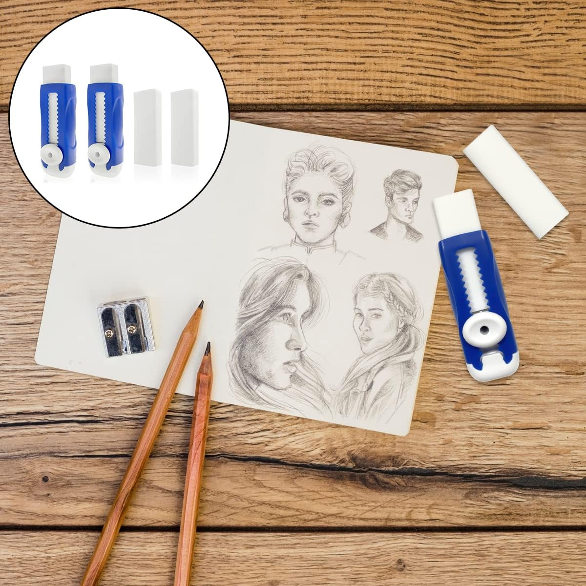 Creative Eraser, 4 PCS Retractable Eraser for Painting, Drawing, Writing image number 6