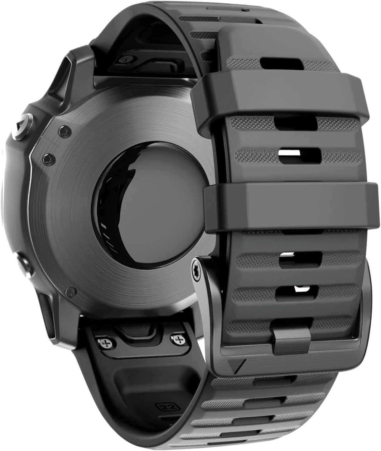 Replacement Strap Compatible with Garmin Fenix 7X Band, 26Mm Sport Bands for Fenix 6X, Easy Fit Strap for Fenix 5X, Soft Silicone Watch Bands for Fenix 7X Pro,Instinct 2X - Black image number 1