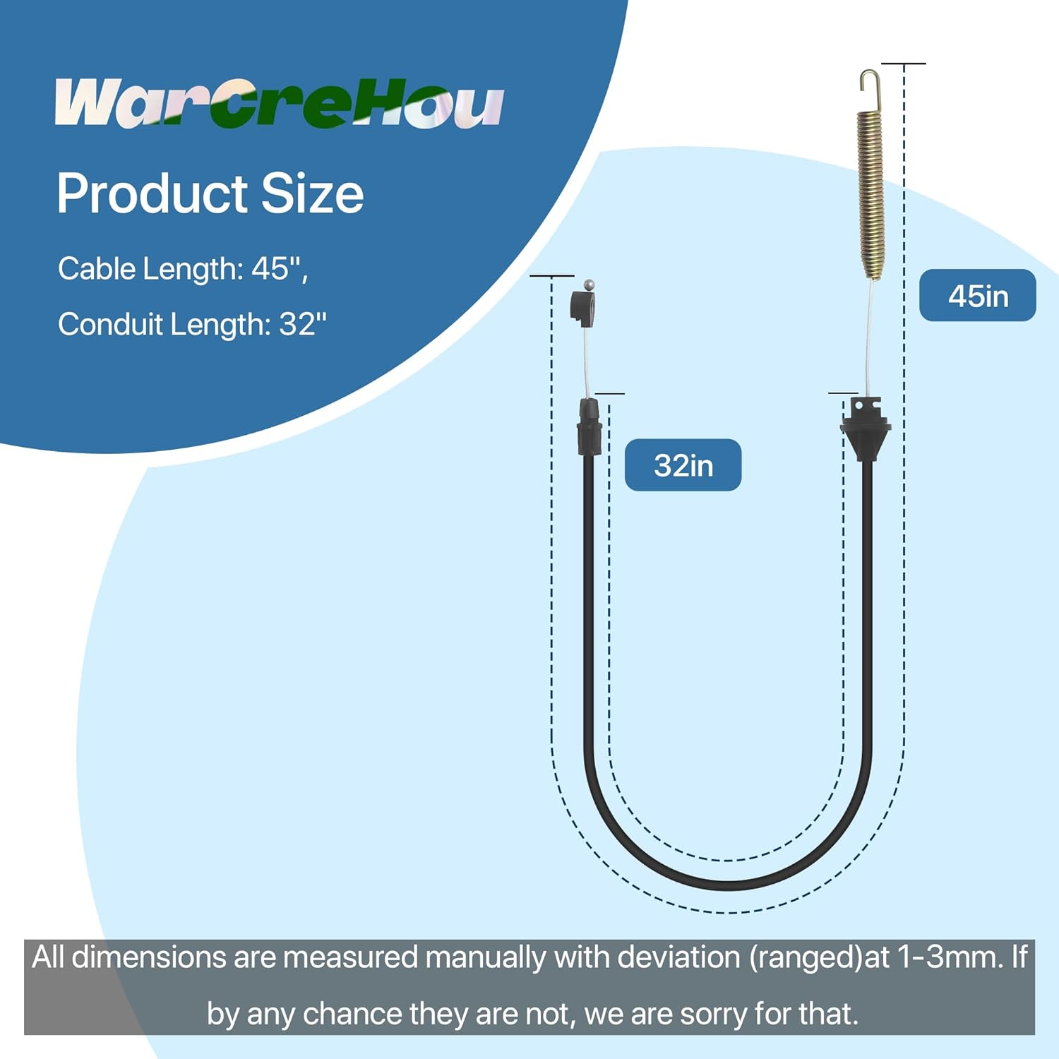 175067 Lawn Mower Throttle Controls Cable image number 1
