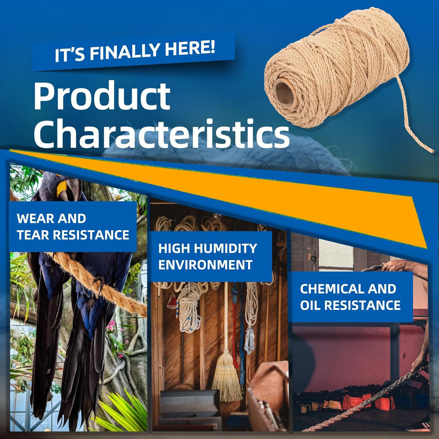 Glarks 5Mm X 328 Feet Natural Jute Twine, Well Braided Jute Rope Heavy Duty Thick Twine String Packing String Rope for DIY Gifts Wrapping Bundling Decoration Gardening Applications (5Mm X 328 Ft) image number 4