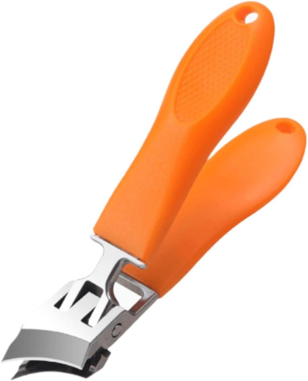 Angled Nail Clippers, Wide Opening for Elderly, Large - Stainless Steel Nail Clippers for Men, Thick Nails, Orange image number 2