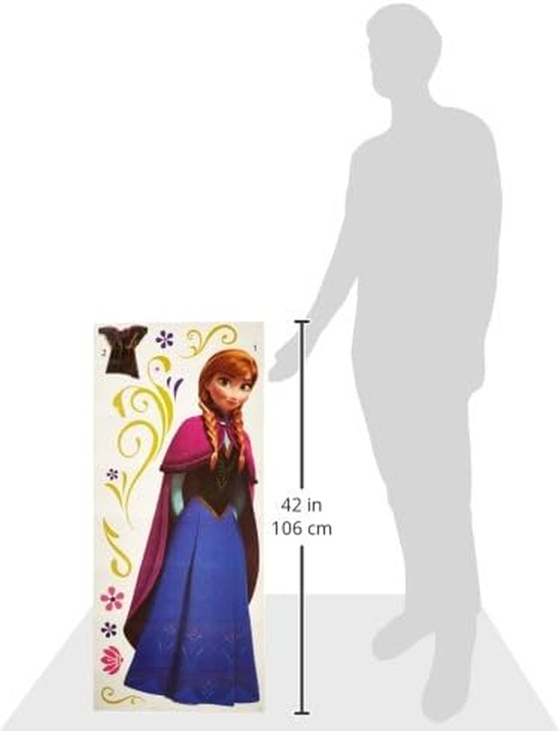 Roommates RMK2737GM Frozen'S Anna with Cape Giant Peel and Stick Wall Decals, Ice Palace image number 1