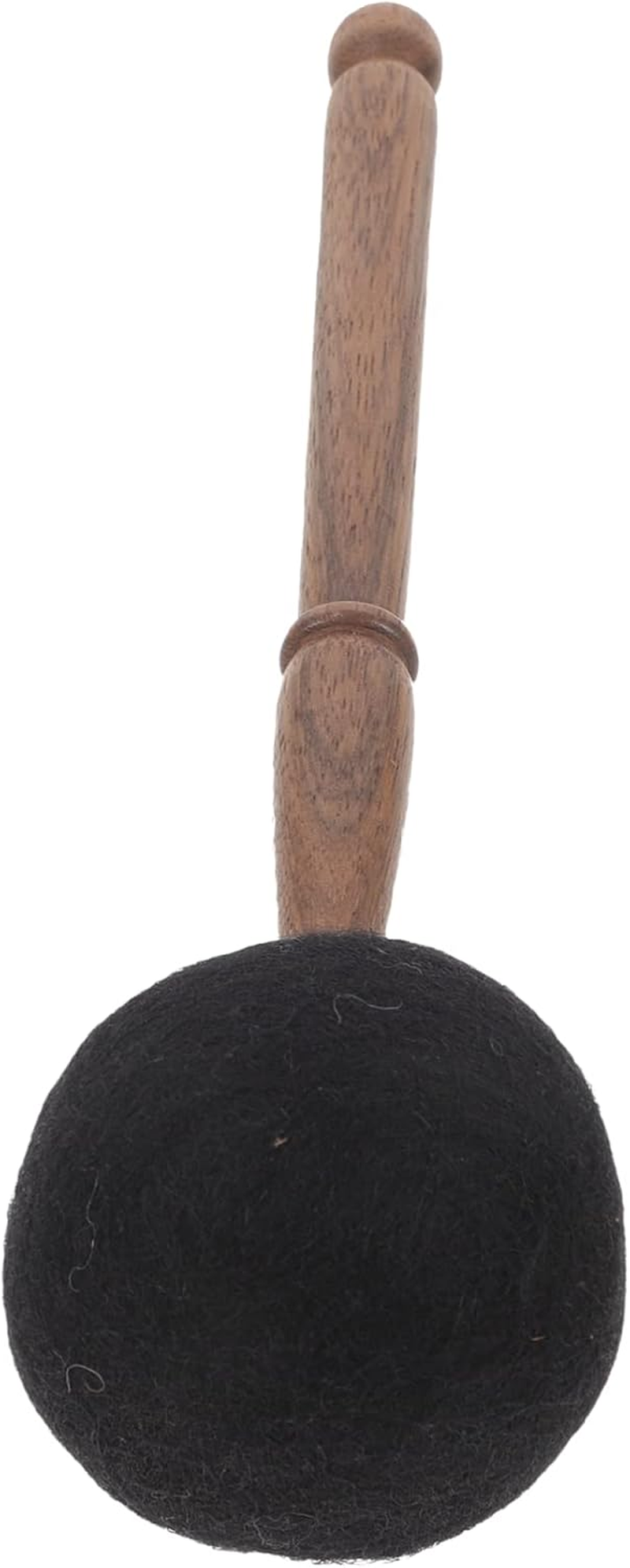 Tibetan Singing Bowl Mallet Wool Felt Head Wooden Stick Medium Size Black Meditation Sound Bowl Striker Accessory for Yoga Healing image number 2