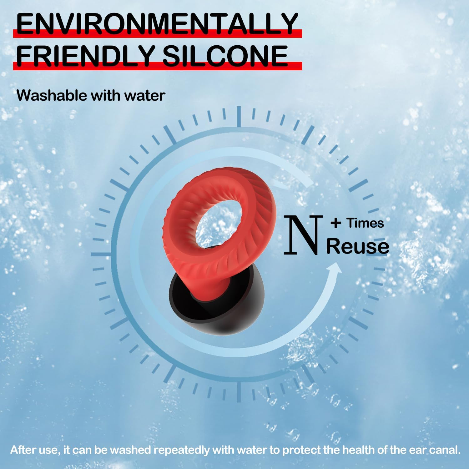 Ear Plugs for Concerts,Silicone Reusable Noise Reduction Musicians Earplugs,High Fidelity Hearing Protection for Noise Reduction,Festival,Dj&rsquo;S,Nightclub,Party - 8 Ear Tips with Earplug Lanyard(28Db) image number 1