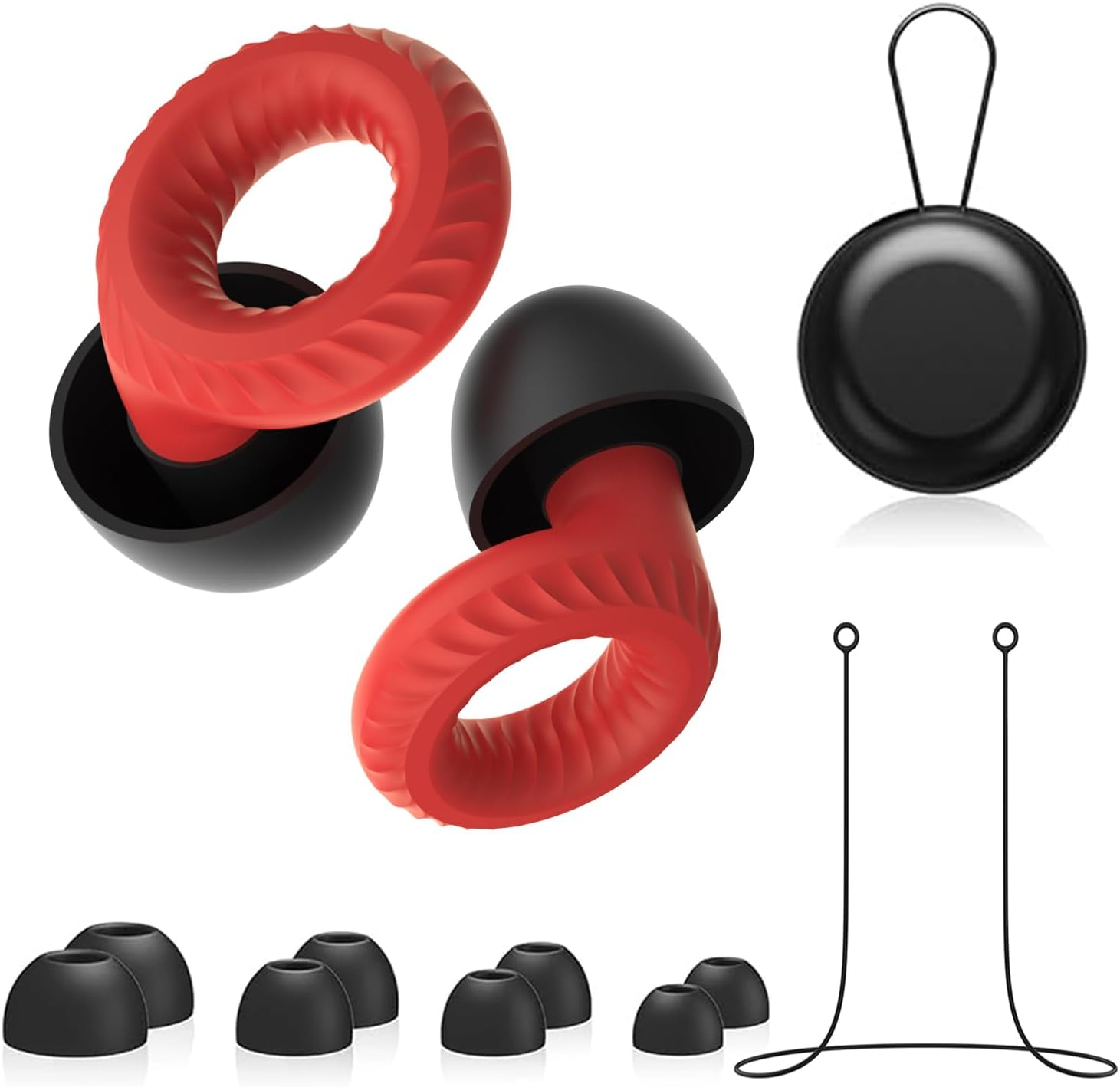 Ear Plugs for Concerts,Silicone Reusable Noise Reduction Musicians Earplugs,High Fidelity Hearing Protection for Noise Reduction,Festival,Dj&rsquo;S,Nightclub,Party - 8 Ear Tips with Earplug Lanyard(28Db) image number 4