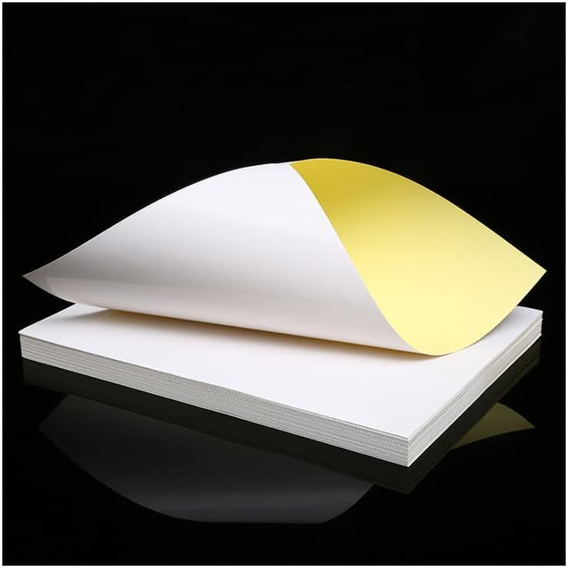A4 Sticker Paper, Premium Matte White Sticker Paper for Inkjet and Laser Printer, 75 Sheets of Premium Printable Label Sheets, Label Printing Paper, Highly Self-Adhesive, DIY Labels image number 5