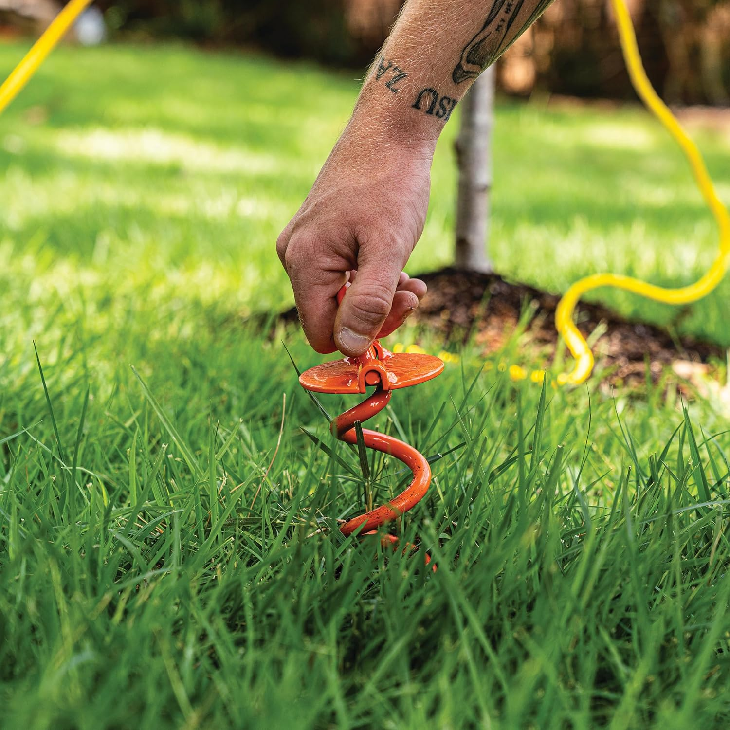 Liberty Outdoor ANCFR16-ORG-A Folding Ring Spiral Ground Anchor, ANCFR16-ORG-R image number 2