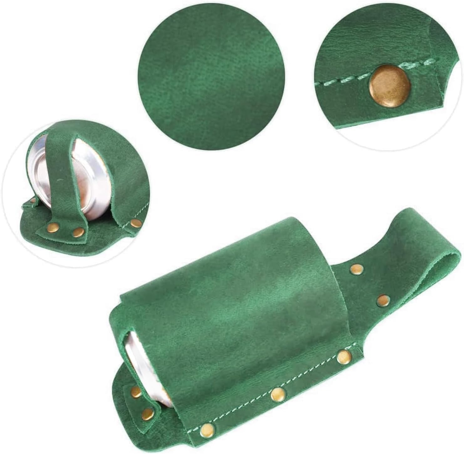 Beer Holster Belt Holds - Portable Waist Strap with Buckle, Beer Bottle Holder for Men, Fit for Camping, Hiking, BBQ, Parties & Outdoor Sports, Beer Accessories Gift image number 5