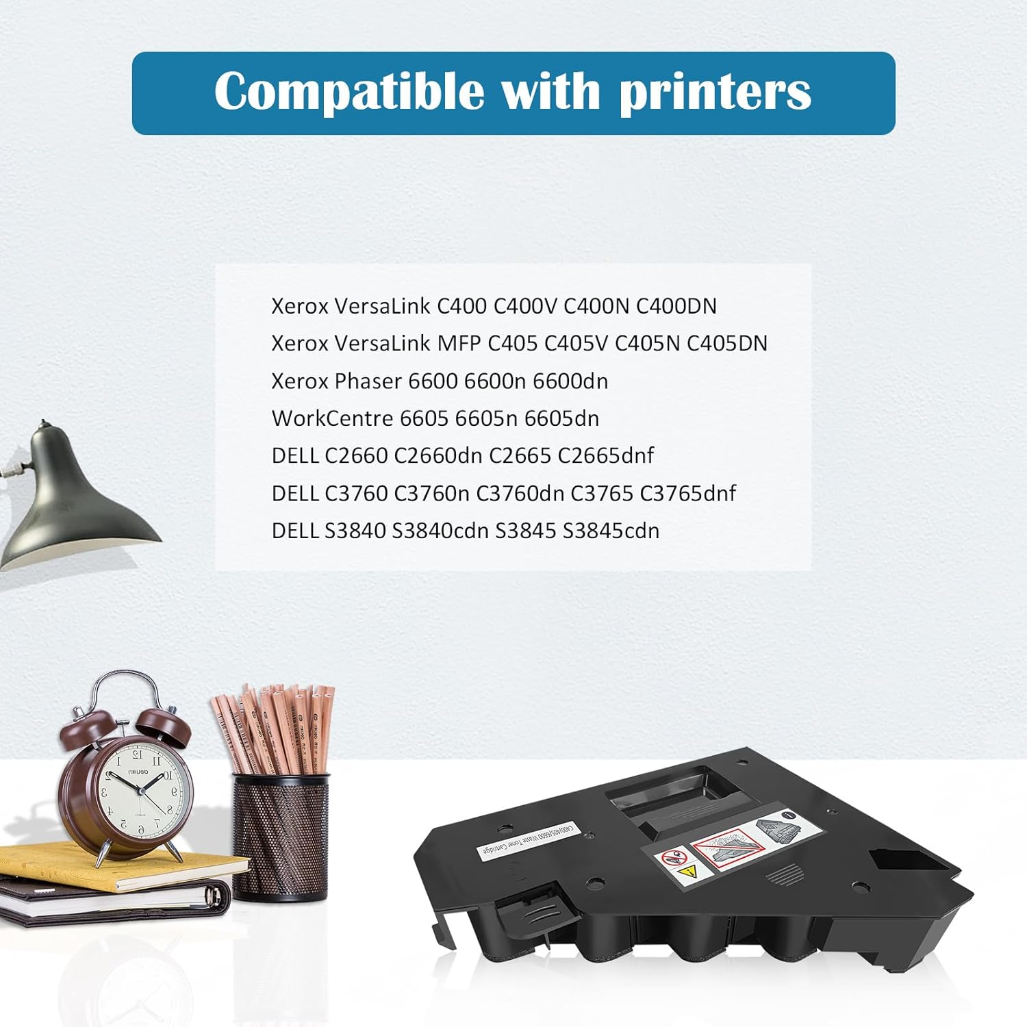 Compatible Versalink C400 C405 Waste Toner Box 108R01124 for Xerox Versalink C400 C405 C400V C400N C400DN C405V C405N C405DN Phaser 6600 Workcentre 6605N 6605DN 6655 Waste Toner 30K Pages image number 2