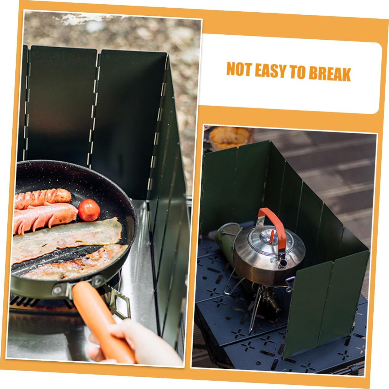 Portable Cassette Stove Windscreen Creative Windproof BBQ Windscreen Camping Wind Deflector and Practical for Hiking image number 3