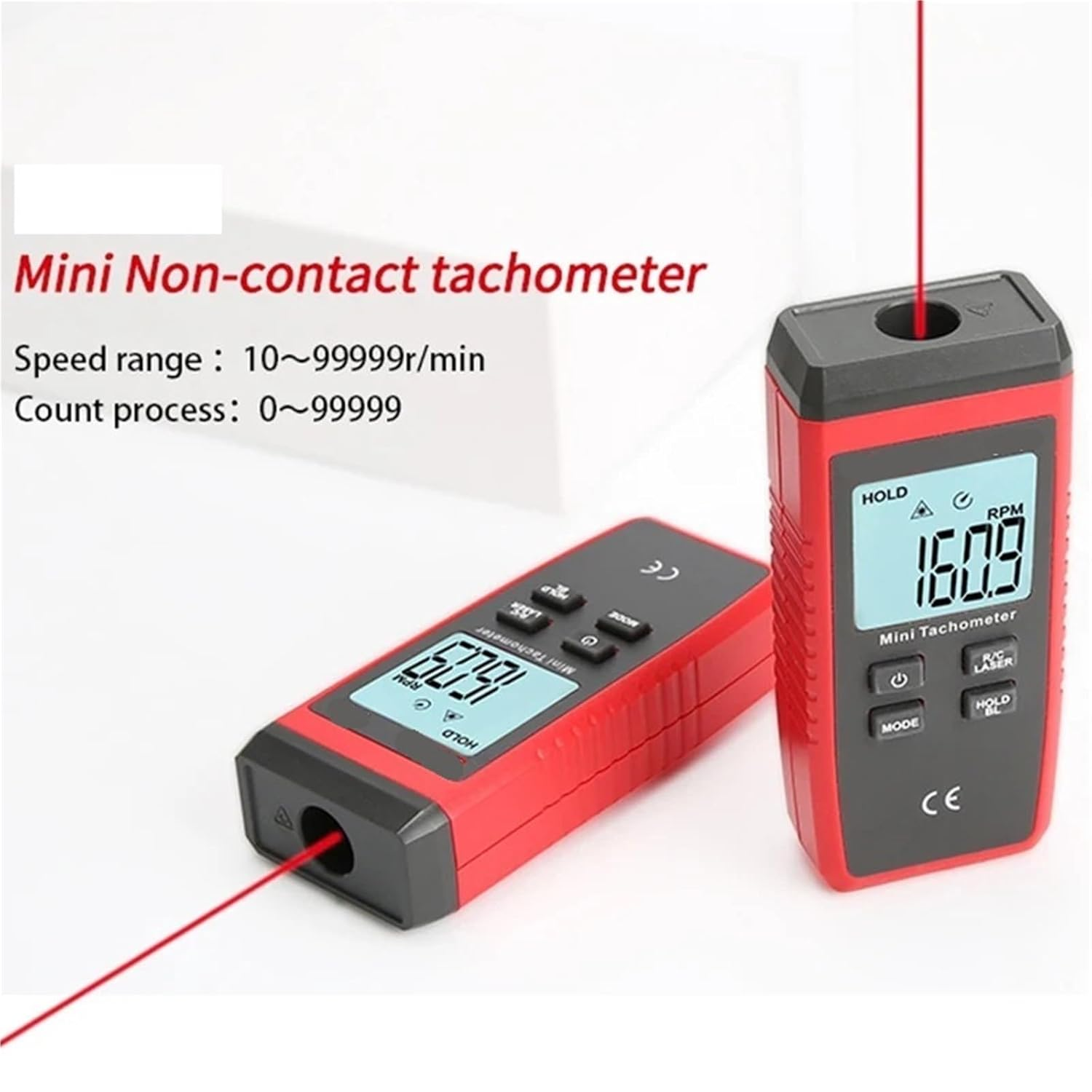 Mini Digital Tachometer Non-Contact Tachometertachometer Odometer Backlight image number 2