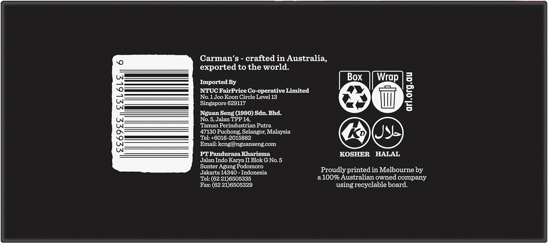 Carman'S Dark Choc Cherry & Coconut Nut Bar Value Pack 10X32G image number 3