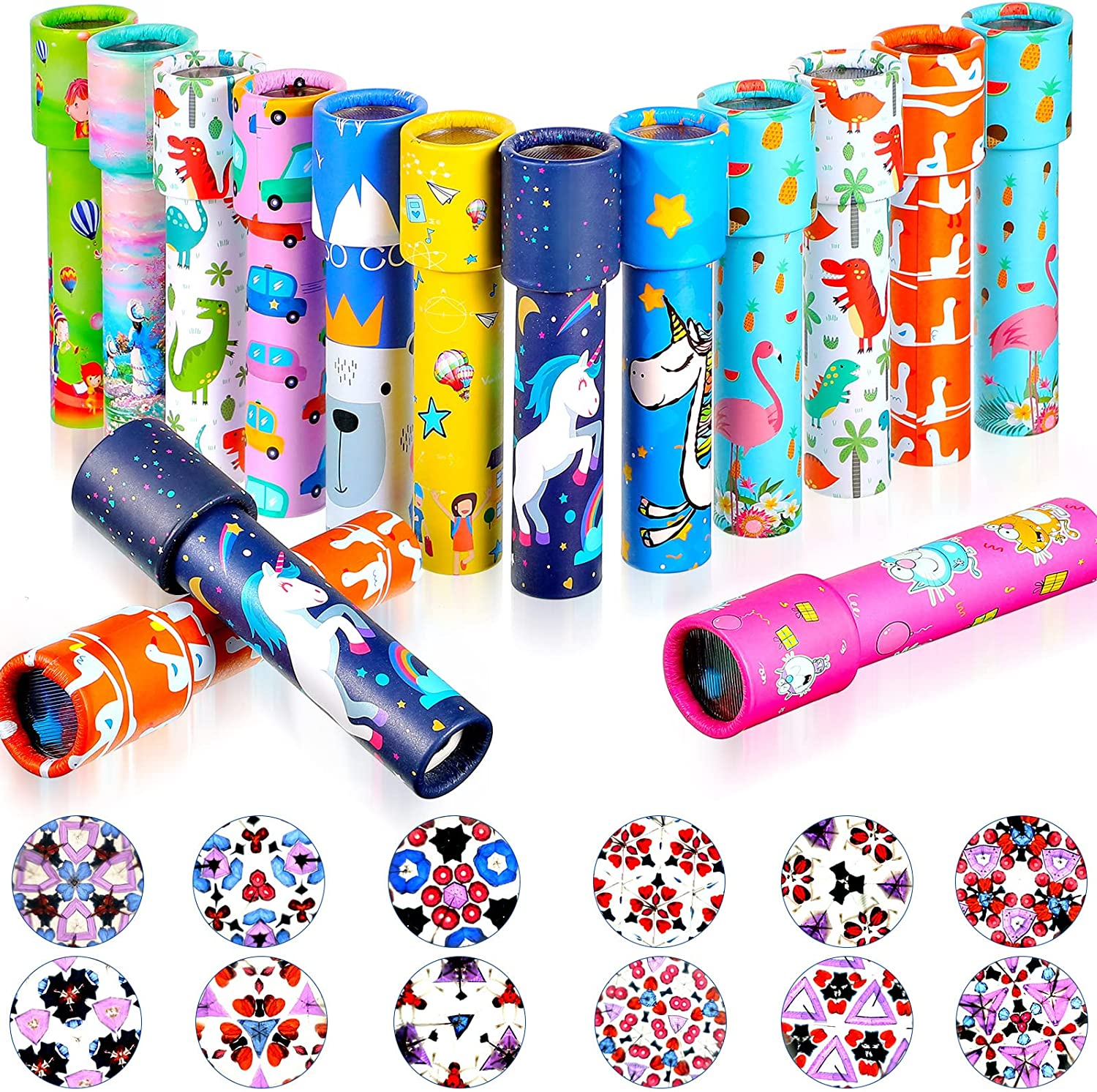 15 Pcs Classic Kaleidoscopes Old Fashioned Vintage Kaleidoscope Toys Educational Toys Stock Stuffers Bag Fillers for Boys and Girls Birthday and School Carnival Prizes, Random Patterns image number 4