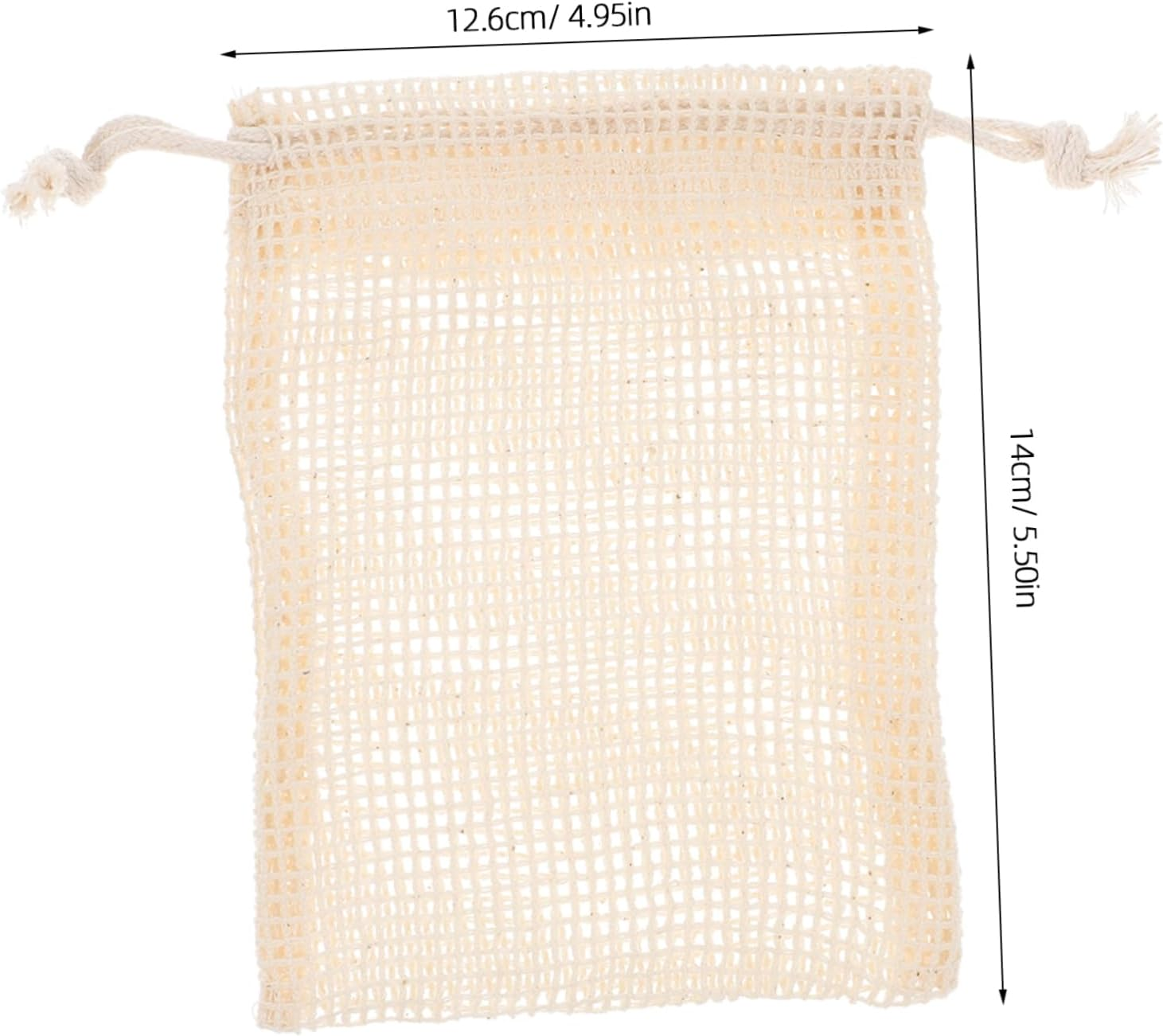 Soap Exfoliating Pouch 5Pcs Cotton Linen Bathing Soap Bags for Bathing Care and Skin Friendly Use image number 3