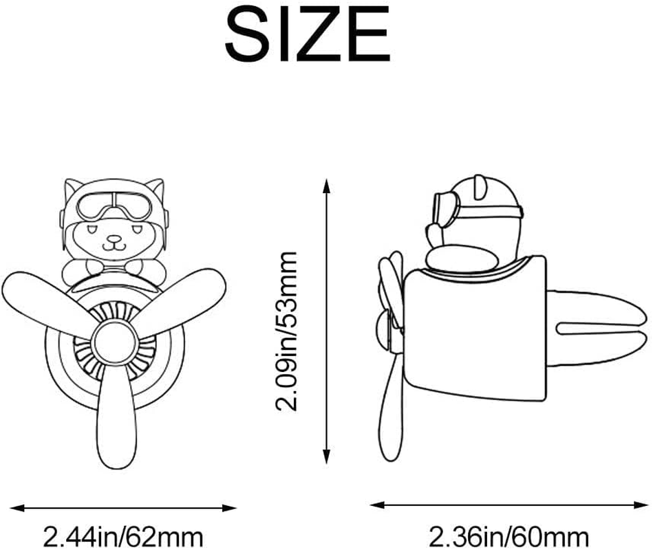 Car Diffuser,Pilot Car Air Freshener with Fan Exhaust Clip Aroma Diffuser Car Perfume Aromatherapy Decorations(With 2 Fragrant Slices) image number 6