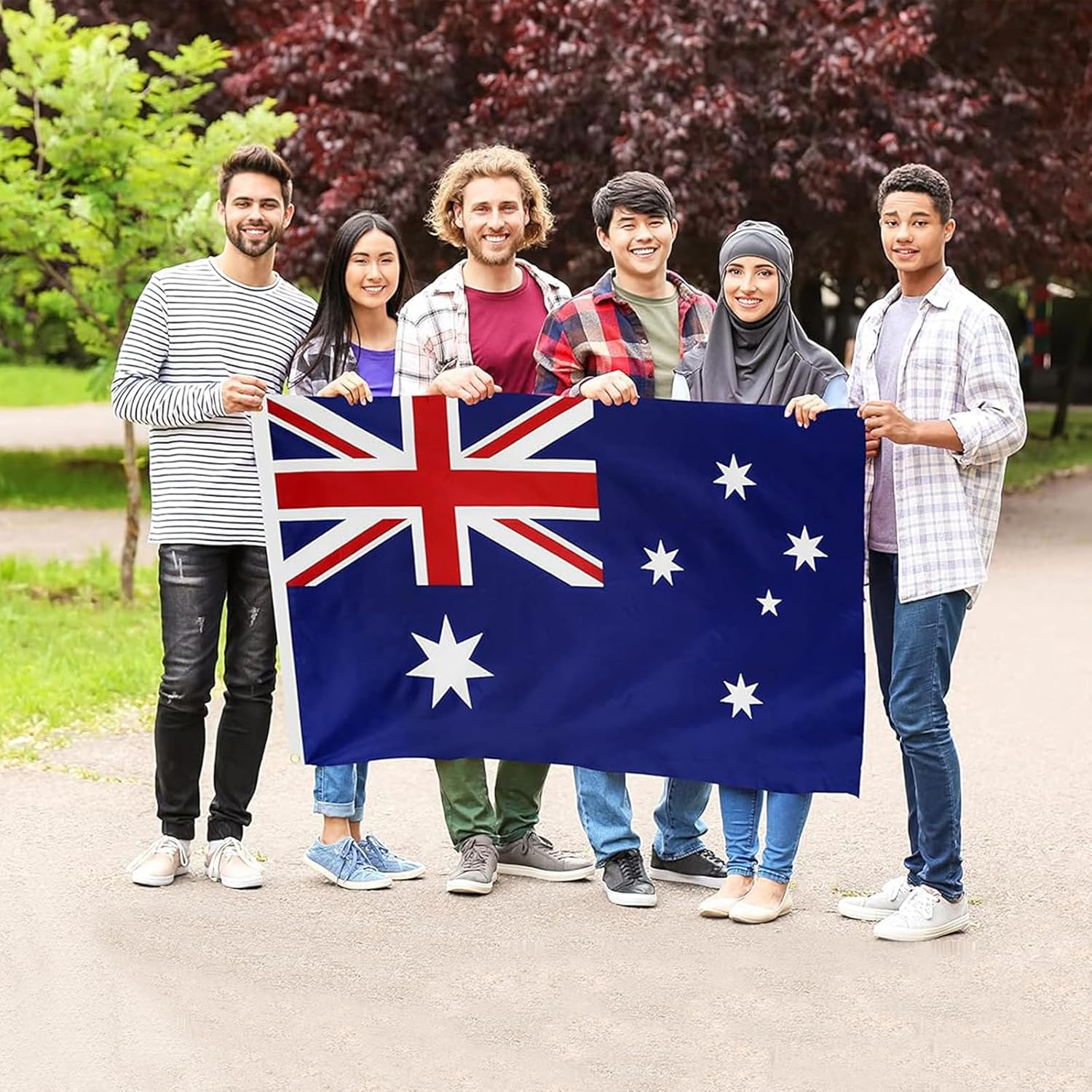 Australian Aussie Flag Large Size,Tuoyi Vivid Color and UV Fade Resistant 90X150Cm Heavy Duty Outdoor 3X5 Ft Australian National Flags
