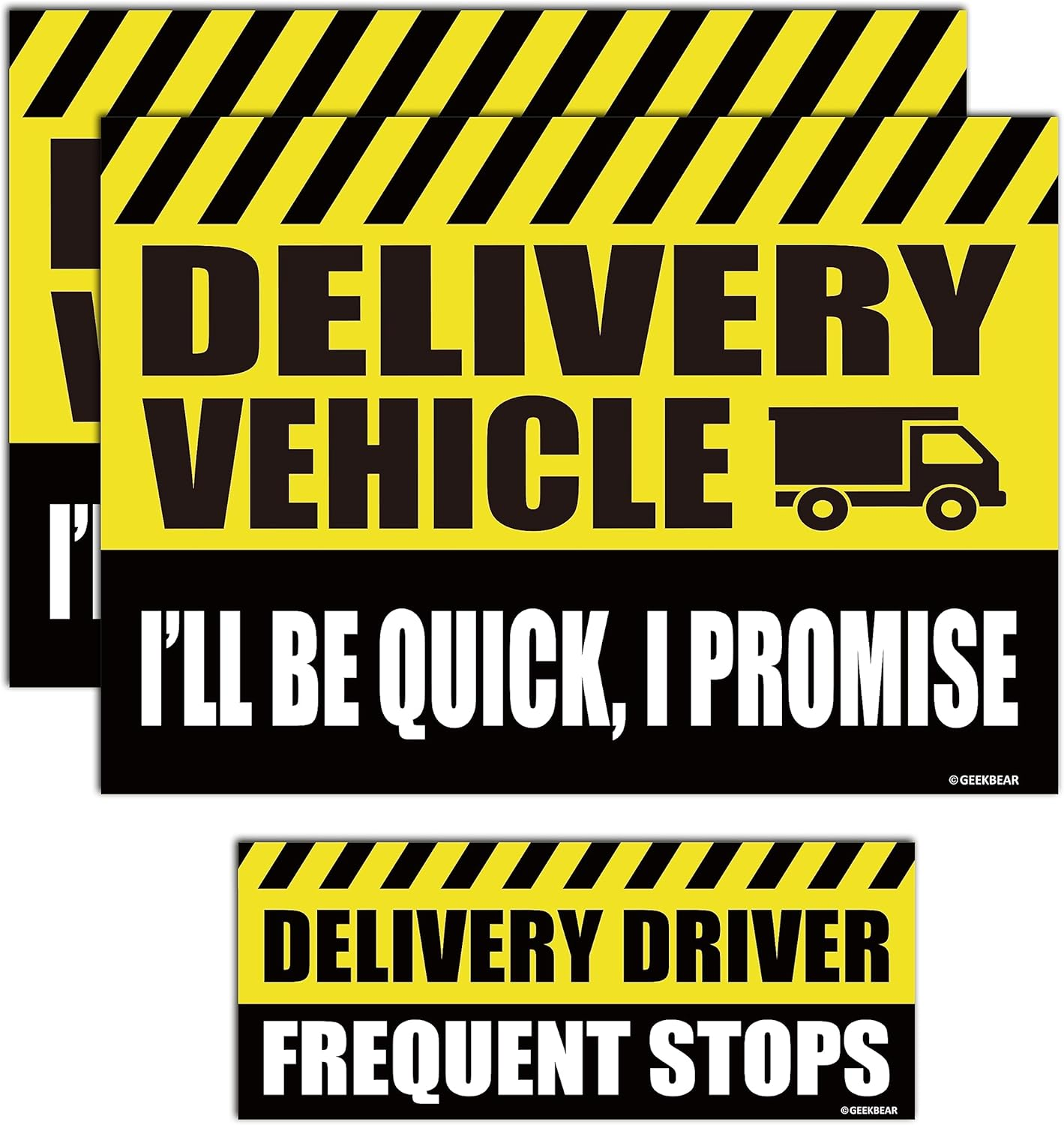 GEEKBEAR Delivery Vehicle Car Magnet (Set of 3)&hellip; (Red)