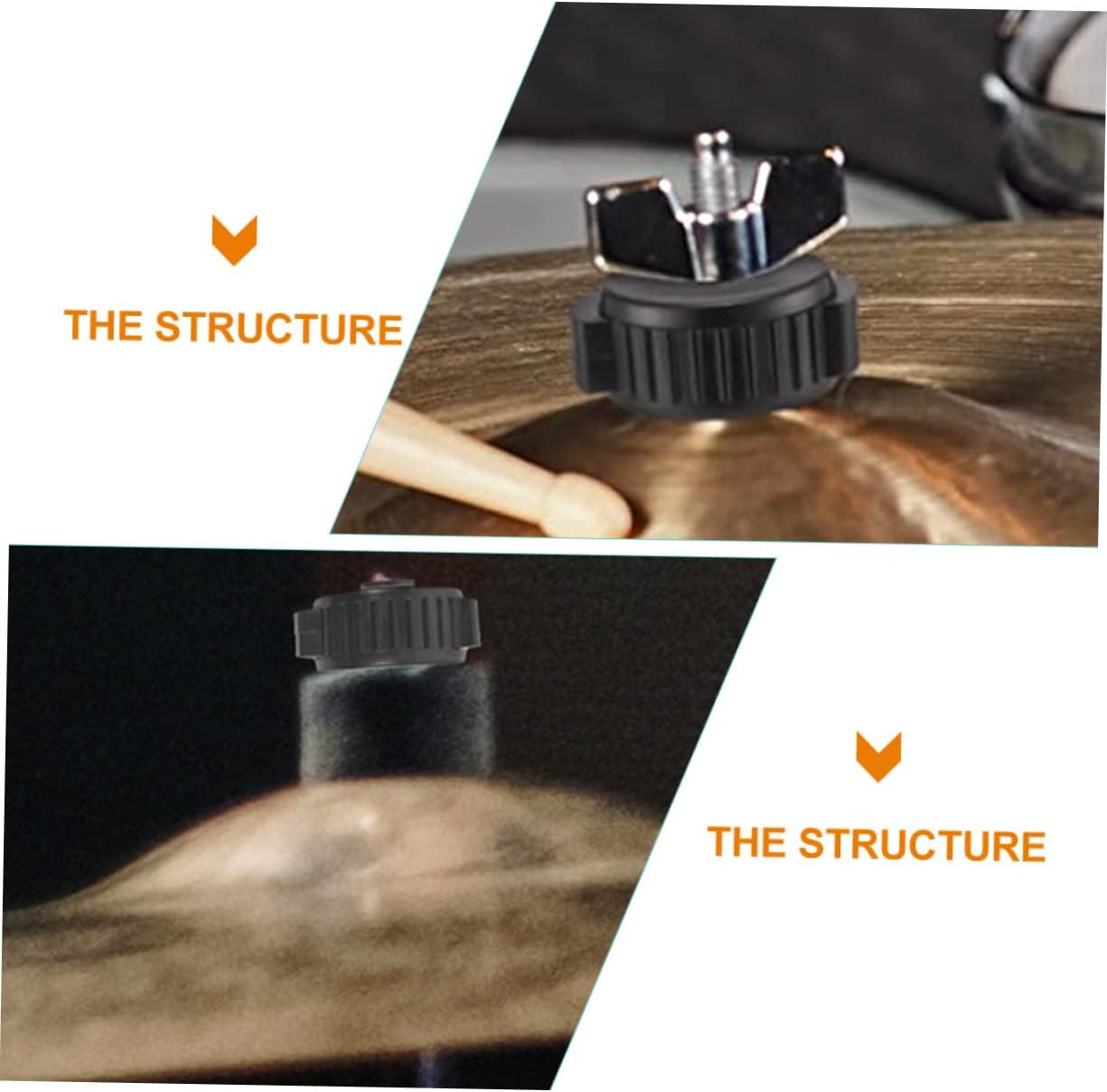 ERINGOGO Quick Assembly Nuts Set for Drums 6 Pcs Drum Nut Fixing Buckle Rugged Practical for Drummers image number 2