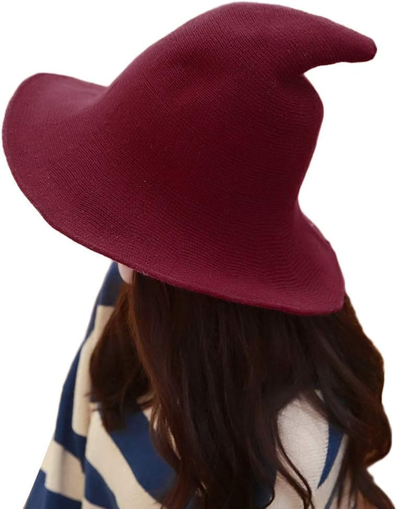 Foldable Wool Knit Witch Hat - Felt Material