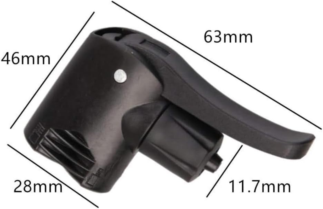 WADY 2 Pieces Inflator Nozzle Double Pump Head Dual Nozzle Valve Thread Connector Tire Air Inflator Replacement Mouth Adapter with Extension Horse Tube for Bicycles and Electric Bicycles image number 3