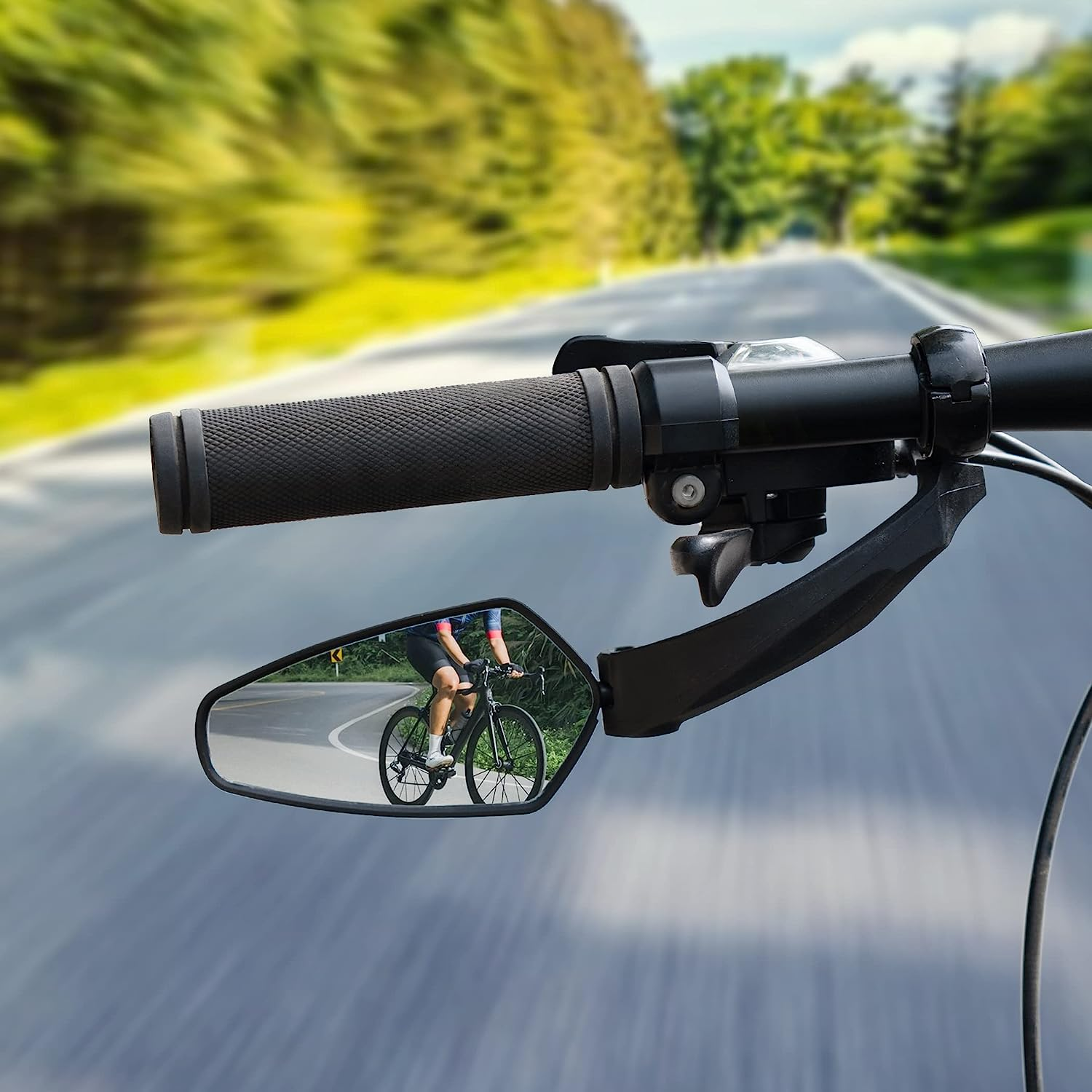 Handlebar Bike Rearview Mirror,Hd Wide Angle Bicycle Rear View Mirror,Adjustable Bike Mirror for Mountain Road Bike,Ebike,Scooter and Motorcycle(Right) image number 4