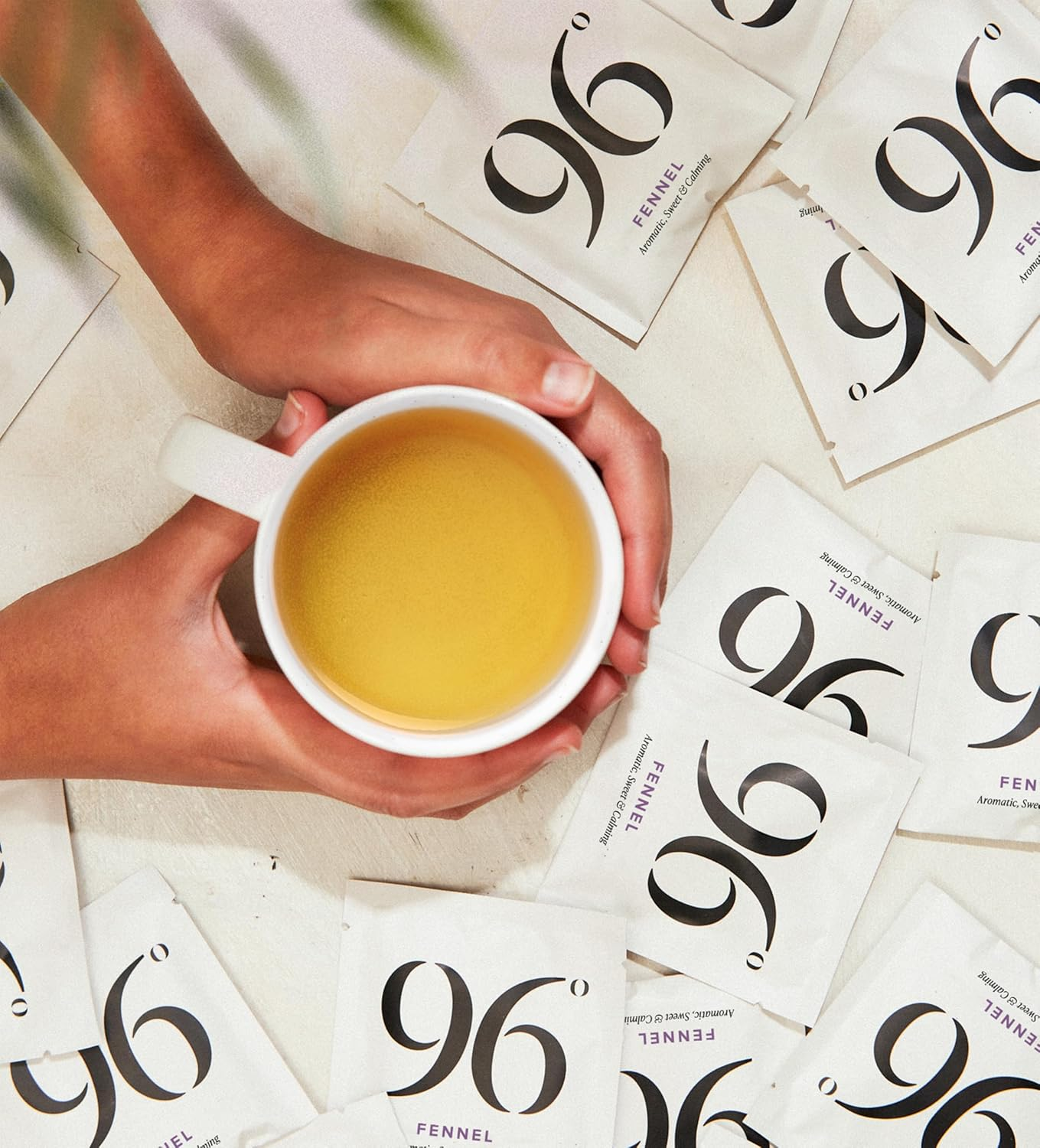 96&deg; Fennel Tea &ndash; Pack of 3 &times; 20 Pyramid Tea Bags (60 Bags), Aromatic, Sweet & Calming Herbal Tea, Caffeine-Free, Individually Wrapped Recyclable Envelopes, Plant-Based Tea Bags with No Microplastics image number 2