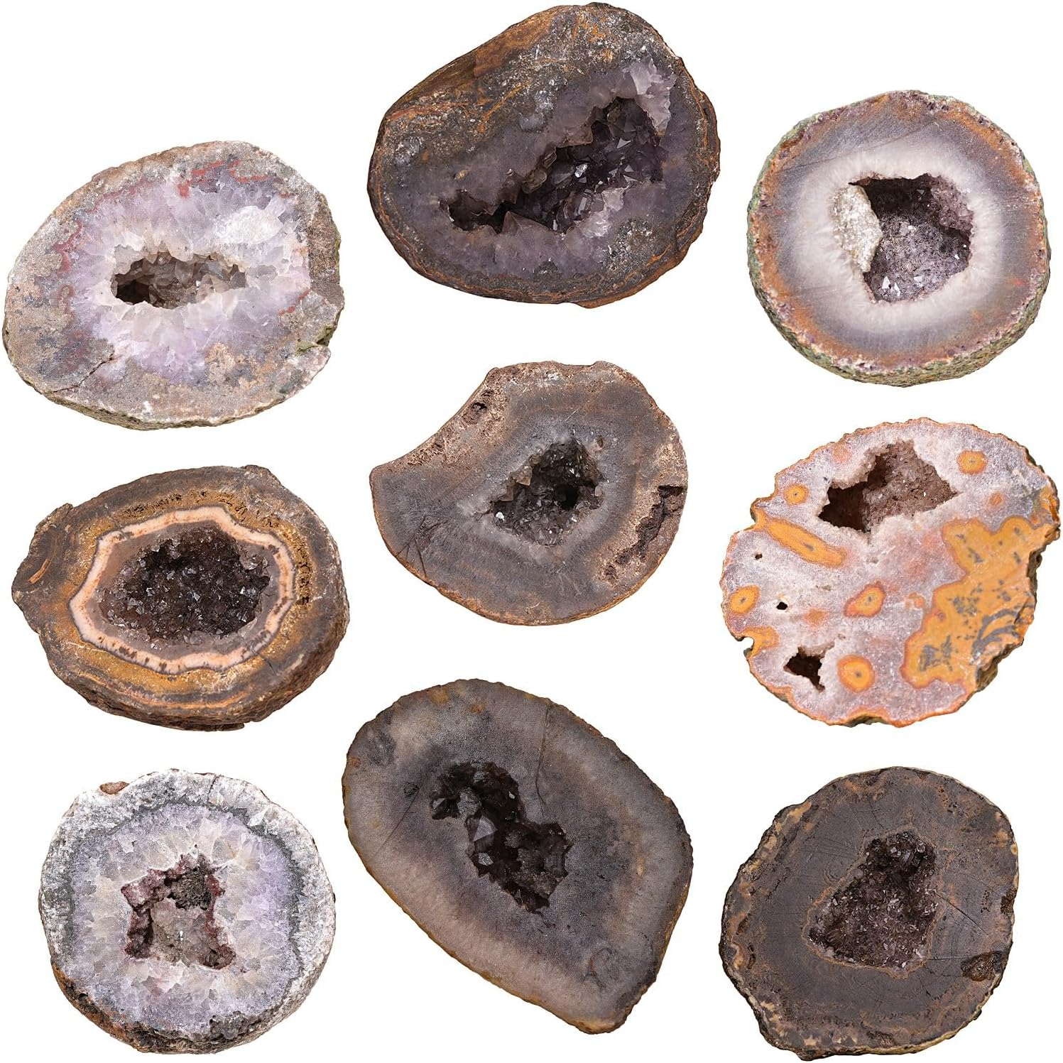 Nupuyai Agate Geode Stone Crystal Cluster Druse Raw Stone Mineral Stone Healing Stone Feng Shui Natural Stone Agate Decoration for Home Garden Large image number 1