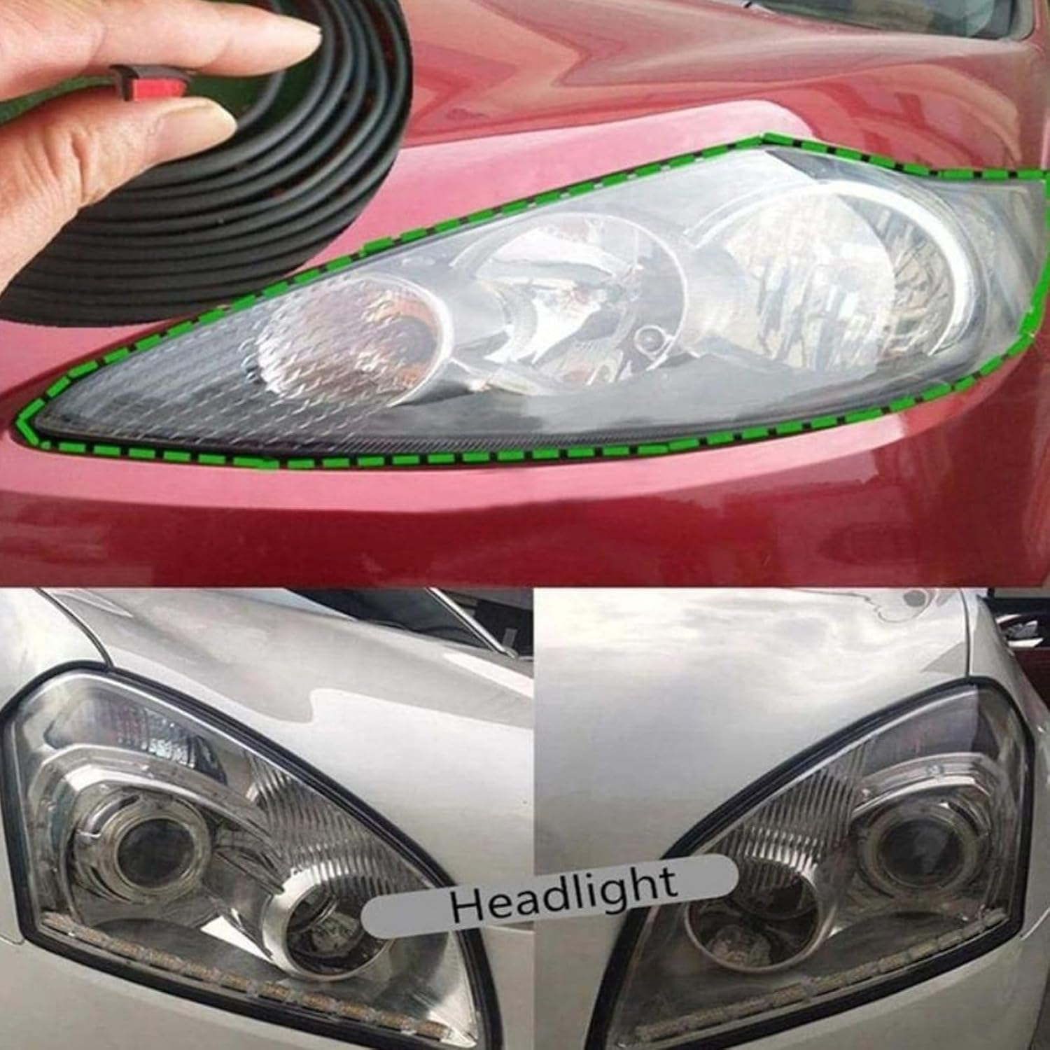 5M T-Type Rubber Sealing Strip, Rubber Seal for Car Edge Trim Bumper Lip Side Skirt T Shape Sealing Strip Universal Weatherproof Weatherstrip Strip Seal (5 * 7Mm) image number 3