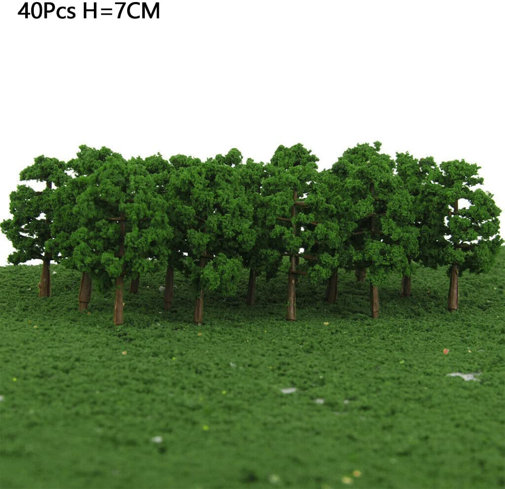 40 Pieces Model Trees, 7Cm for MINI Diorama Model Trees, for Miniature Landscape Trees DIY Train Railways Scenery Layout image number 5