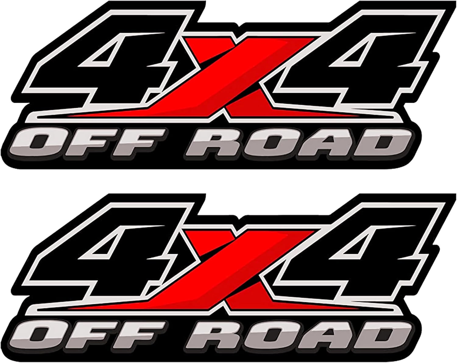 4X4 Offroad Decal Stickers 2Pcs, Auto Decoration Accessories Emblem Replacements Compatible with Ford F-150 F-250 F-350 Tacoma Tundra Ram Silverado Truck Pickup, with Squeegee 1Pcs, Black-And-Red image number 4