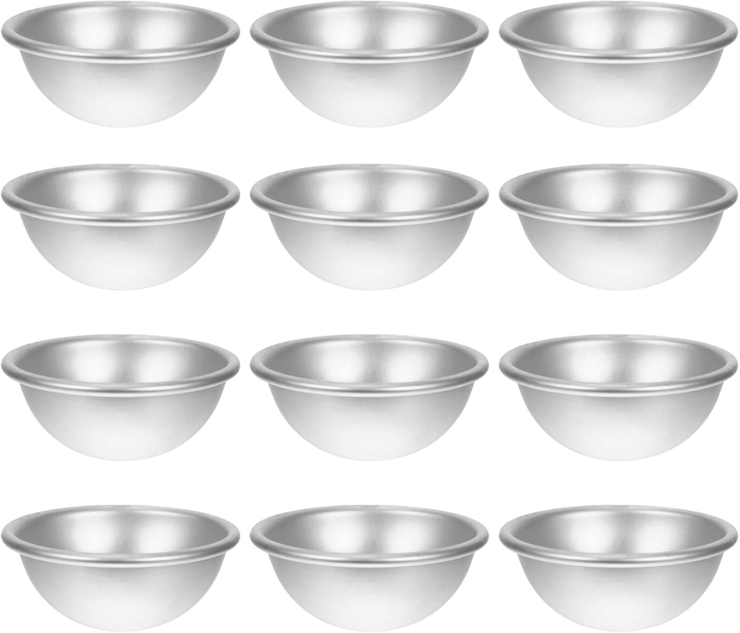 SEWACC 36Pcs DIY Bath Salts Salt Balls Bath Bomb Molds Semicircular Aluminum Molds for Gifts Decorations image number 1