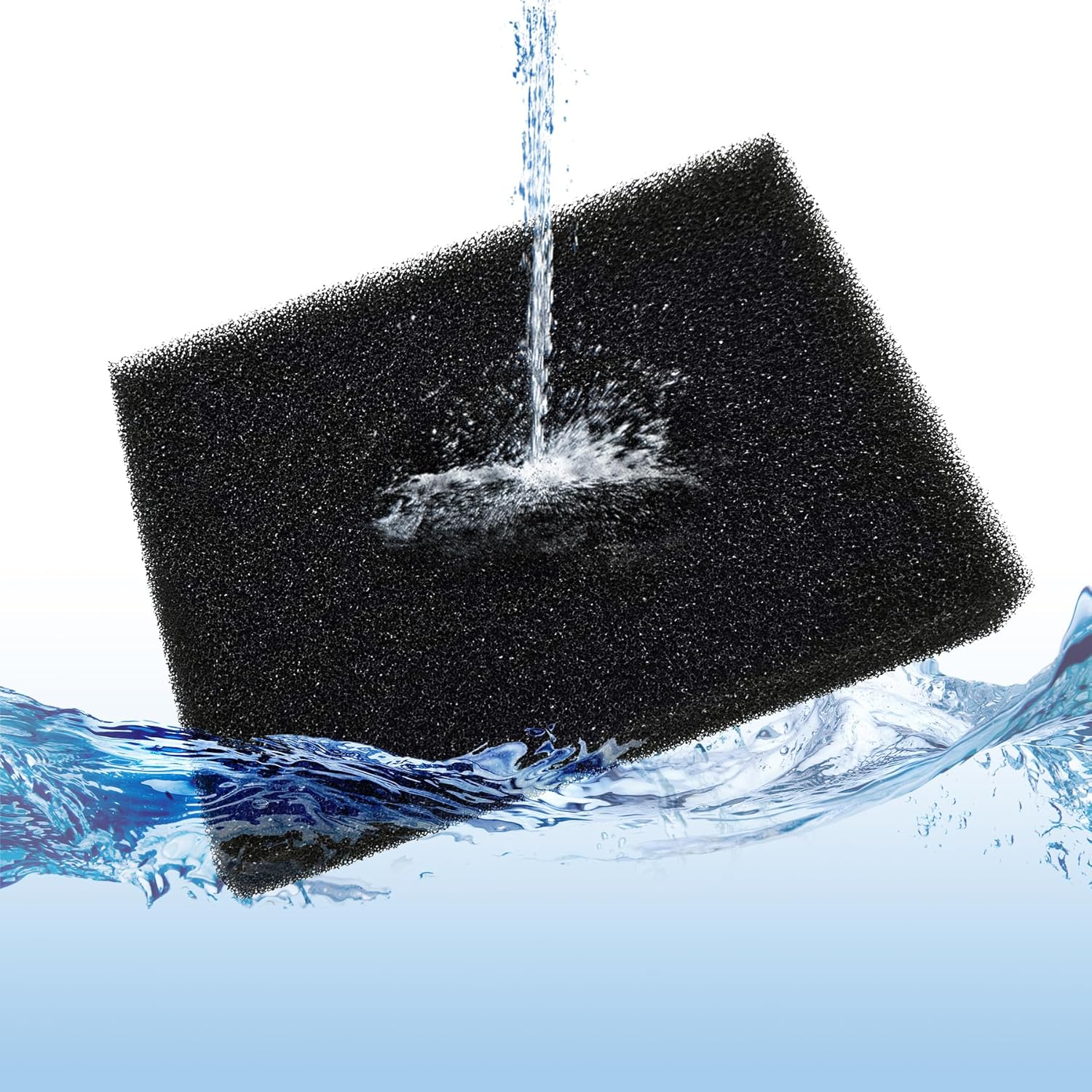 EKIND 1 Piece Aquarium Filter Foam Pad, Cut-To-Size Black Bio Sponge Filter Media Pad for Fish Tank, Durable, High-Efficiency Water Purification（Large Pores, 7.87" X 7.87" X 0.78"） image number 5