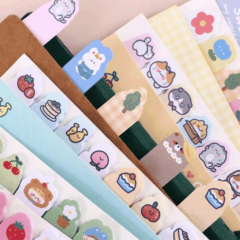 24Pack Sticky Notes, Mini Self-Stick Index Tabs, Colorful Animal Group Marker Tabs for Home Office Students, 8 Styles 120 Sheets/Pack (2880 Sheets Total), Office Supplies & Gifts image number 1