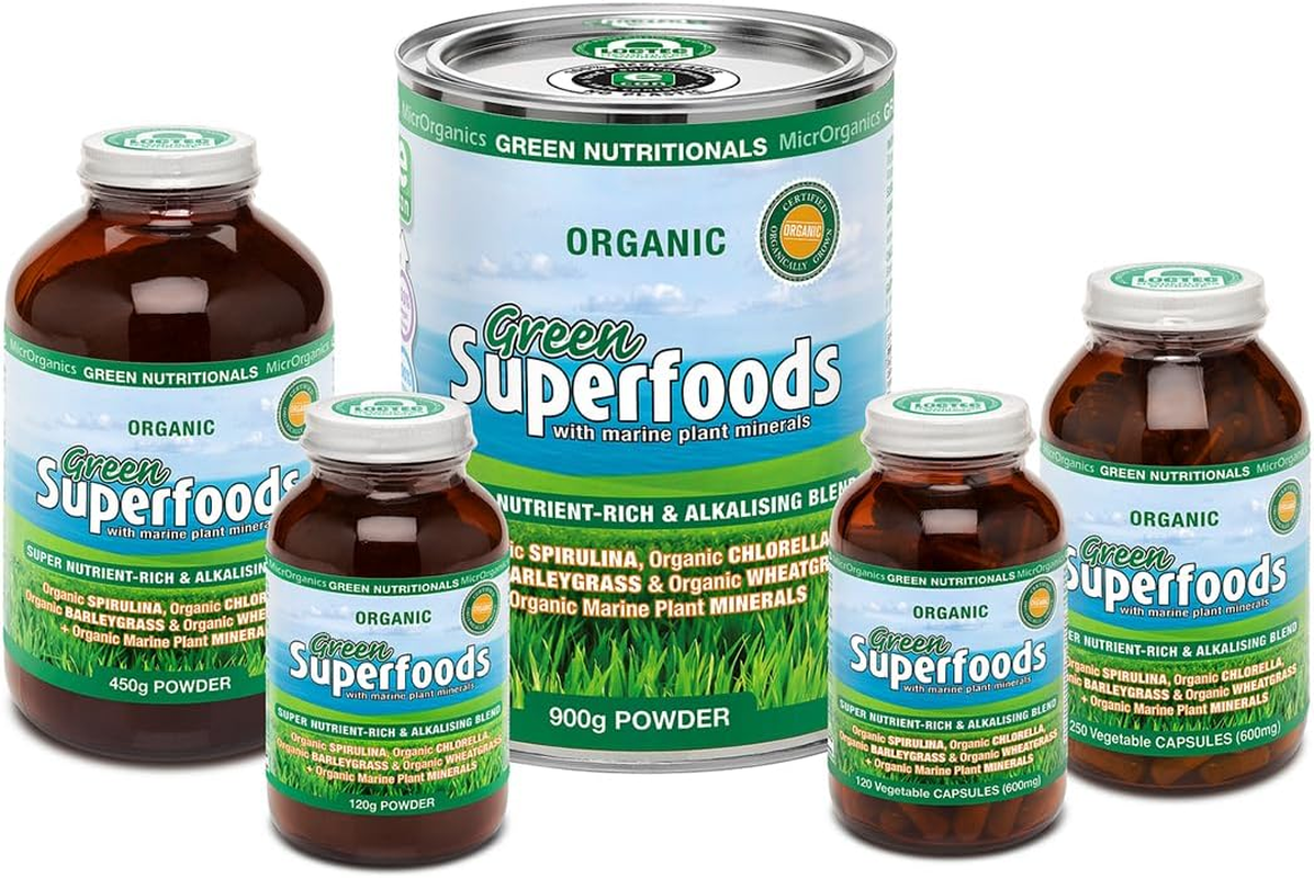 Green Nutritionals Greensuperfoods 250 Capsules - Vegan Vegetarian Friendly
