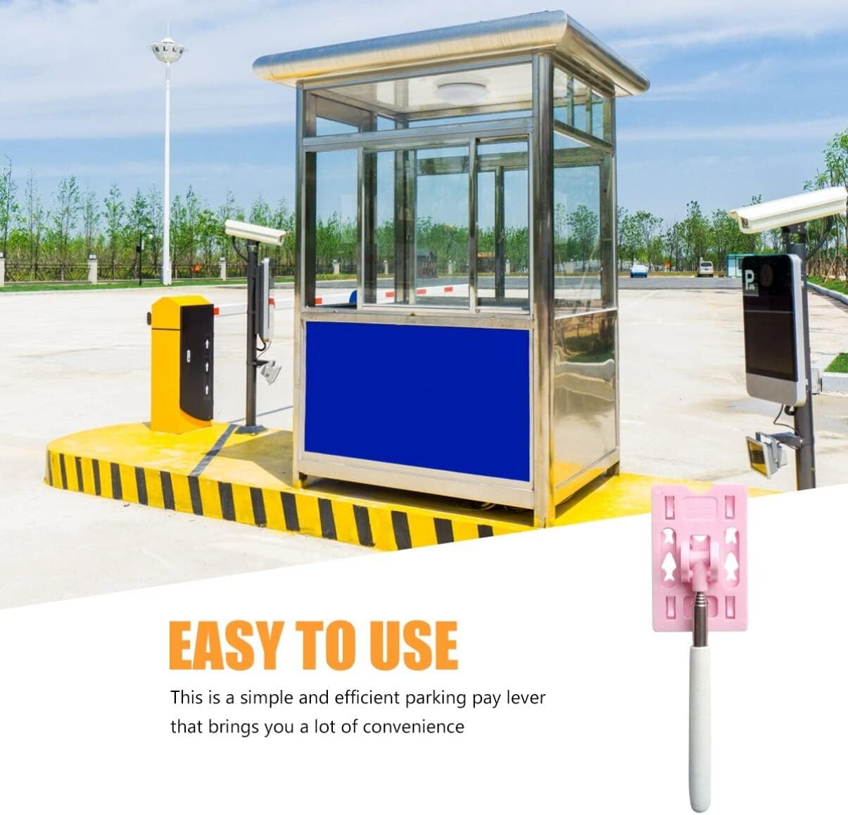 STOBOK 1Pc Telescopic Parking Payment Tool Rod for Easy Toll Swiping Compact Design for Convenient Use for Garage and Residential Parking image number 2