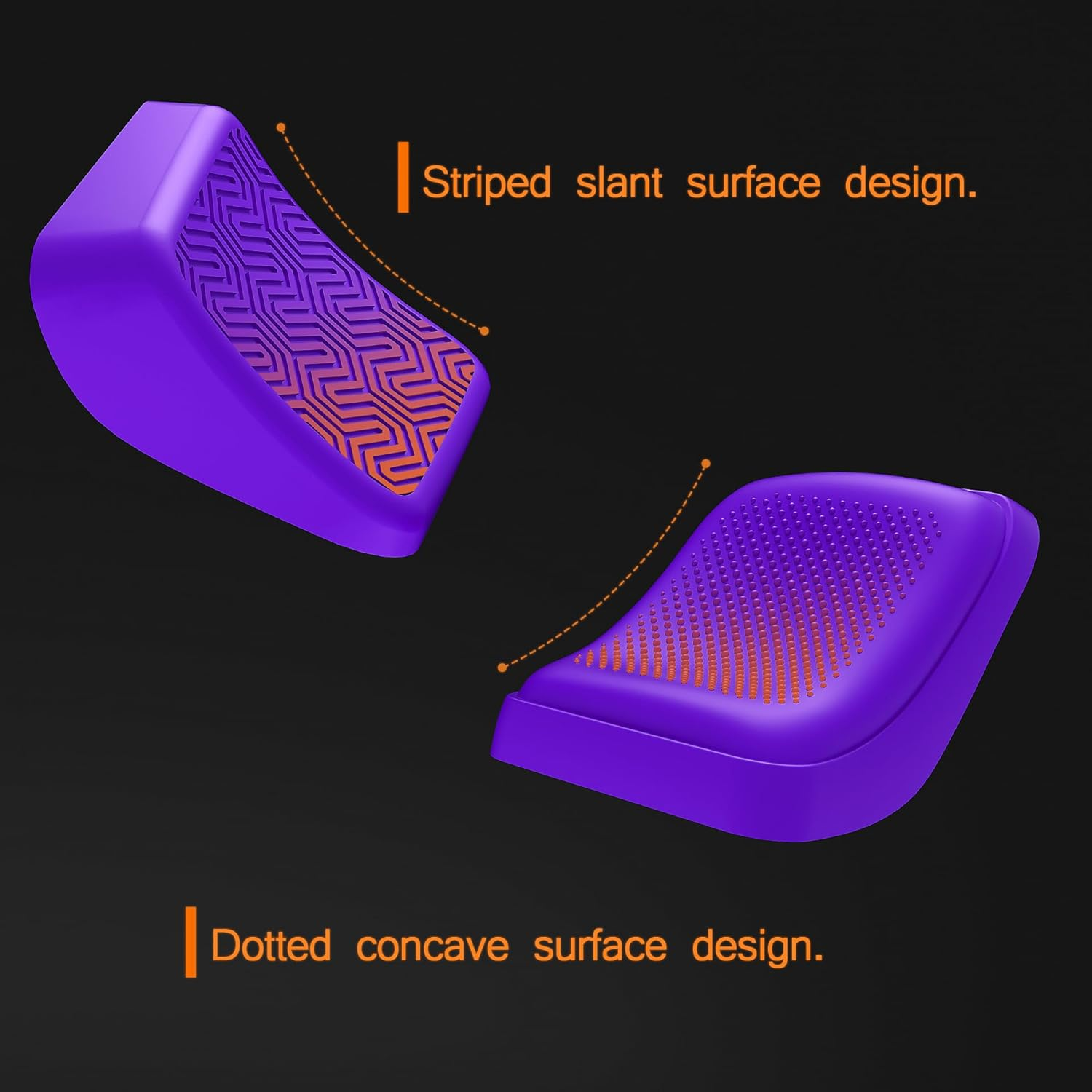 Playvital Mix Version Back Button Enhancement Set for Steam Deck LCD, Grip Improvement Button Protection Kit for Steam Deck OLED - Streamlined & Studded Design - Purple image number 6